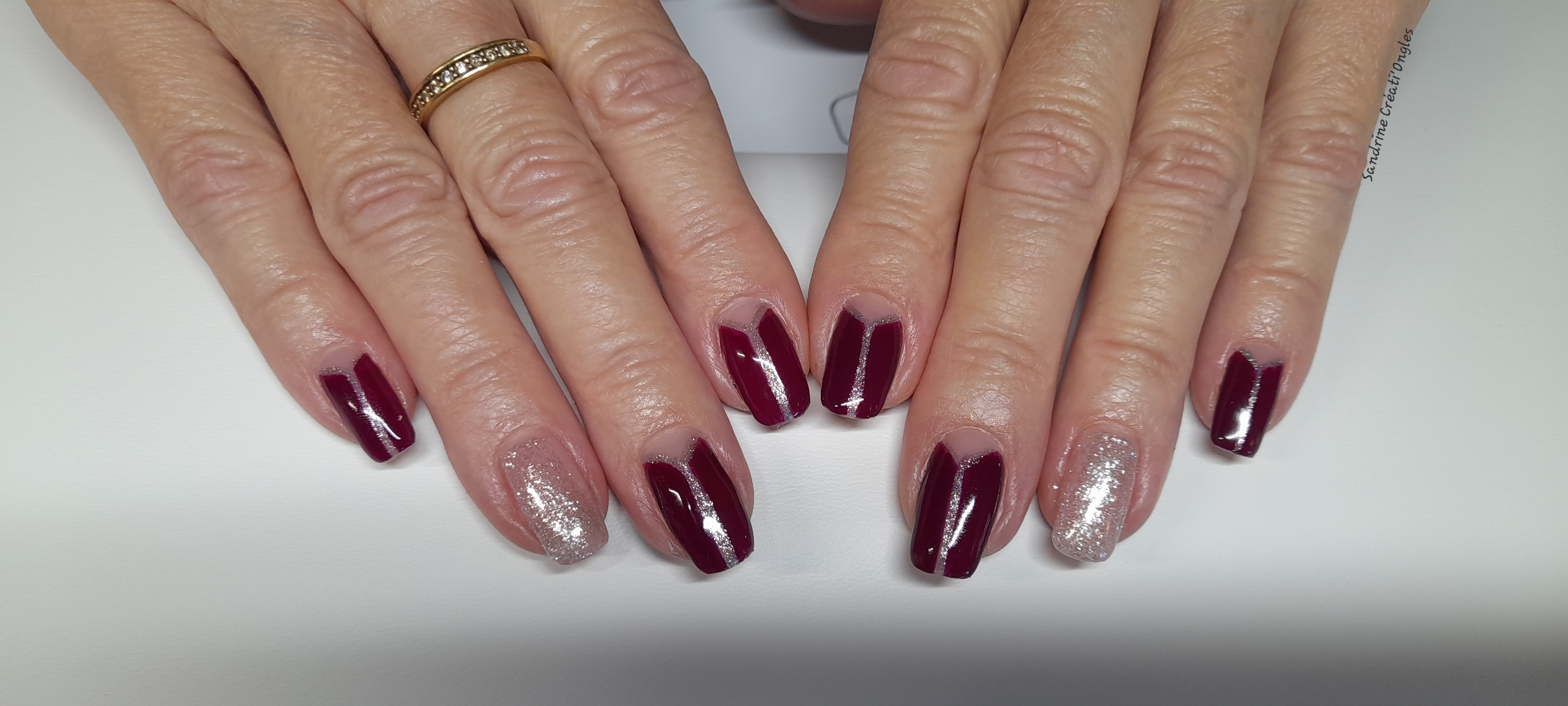 Deco rouge imperial et paillettes argent