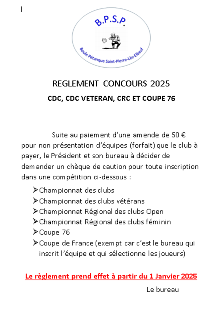 Reglement concours 2025