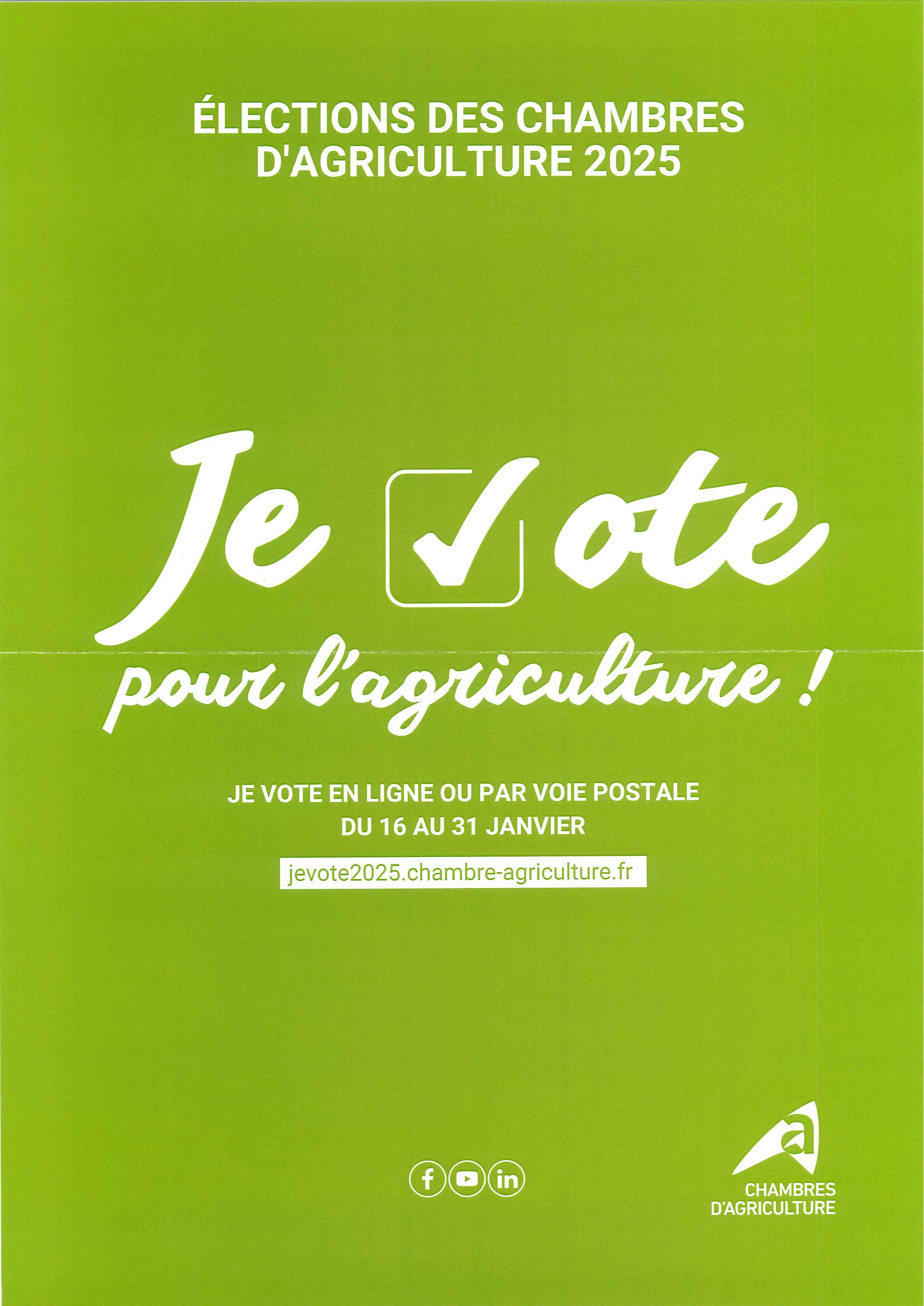 ÉLECTIONS DES CHAMBRES D'AGRICULTURE 2025