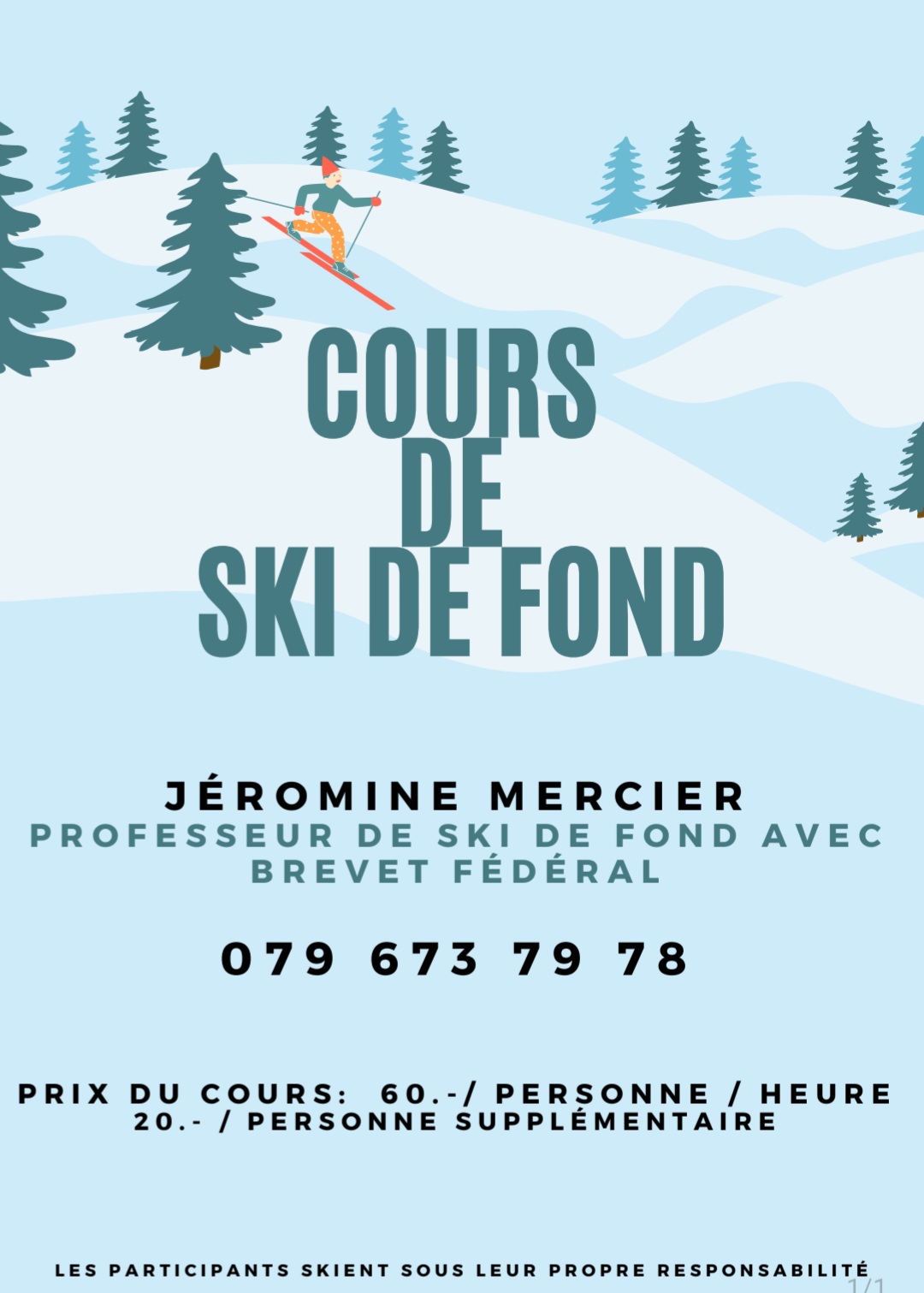 Jeromine cours de ski 2024 2025