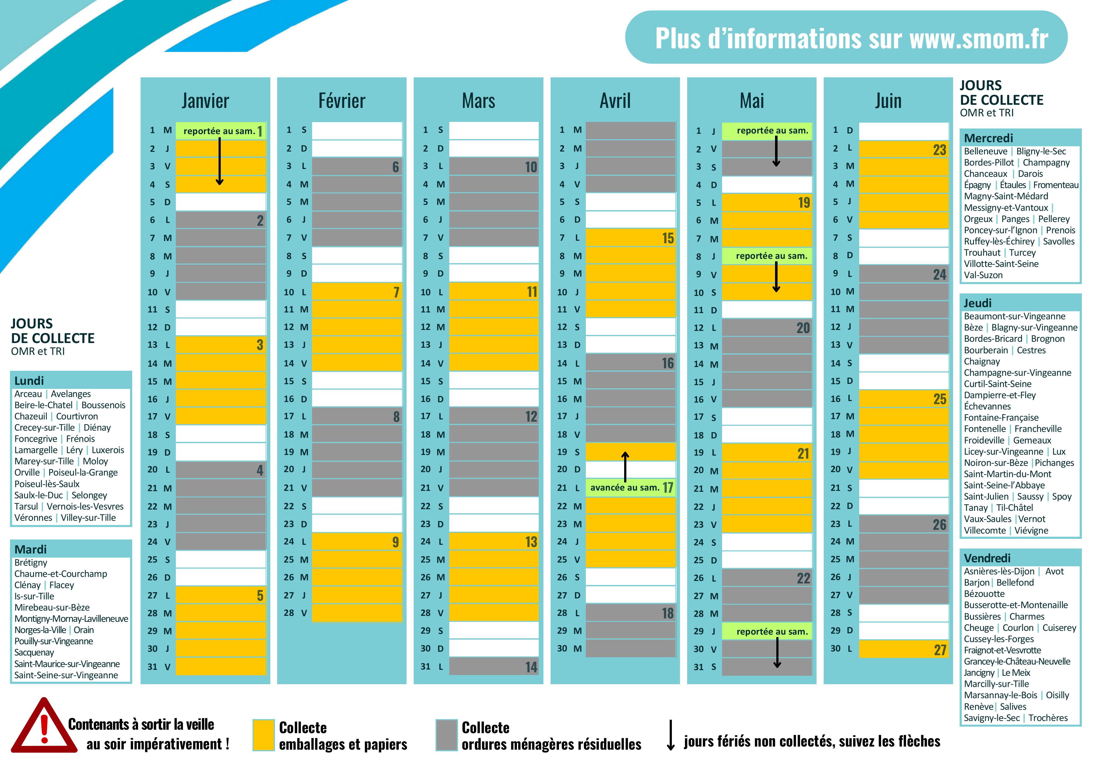 2025 calendrier collecte images 1