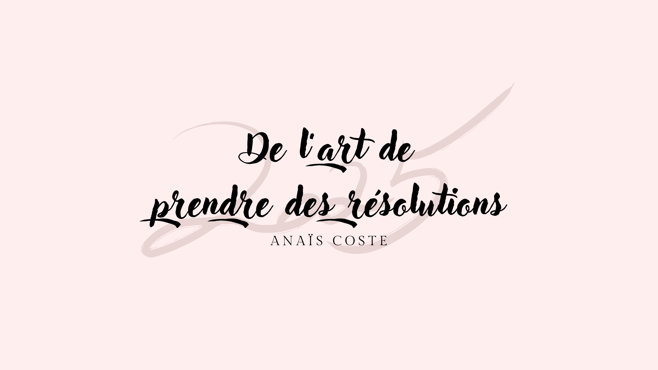 En 2025, on prend des résolutions pour écrire ?
