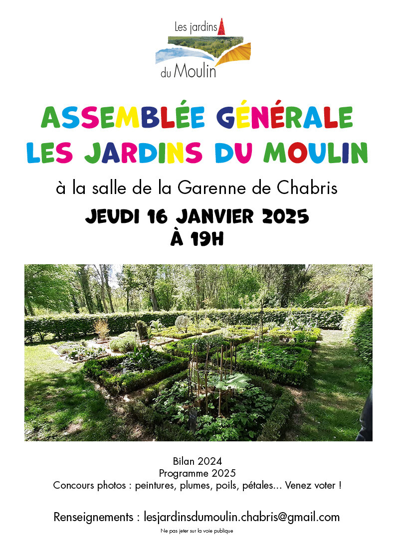 Les jardins du moulin : assemblée générale