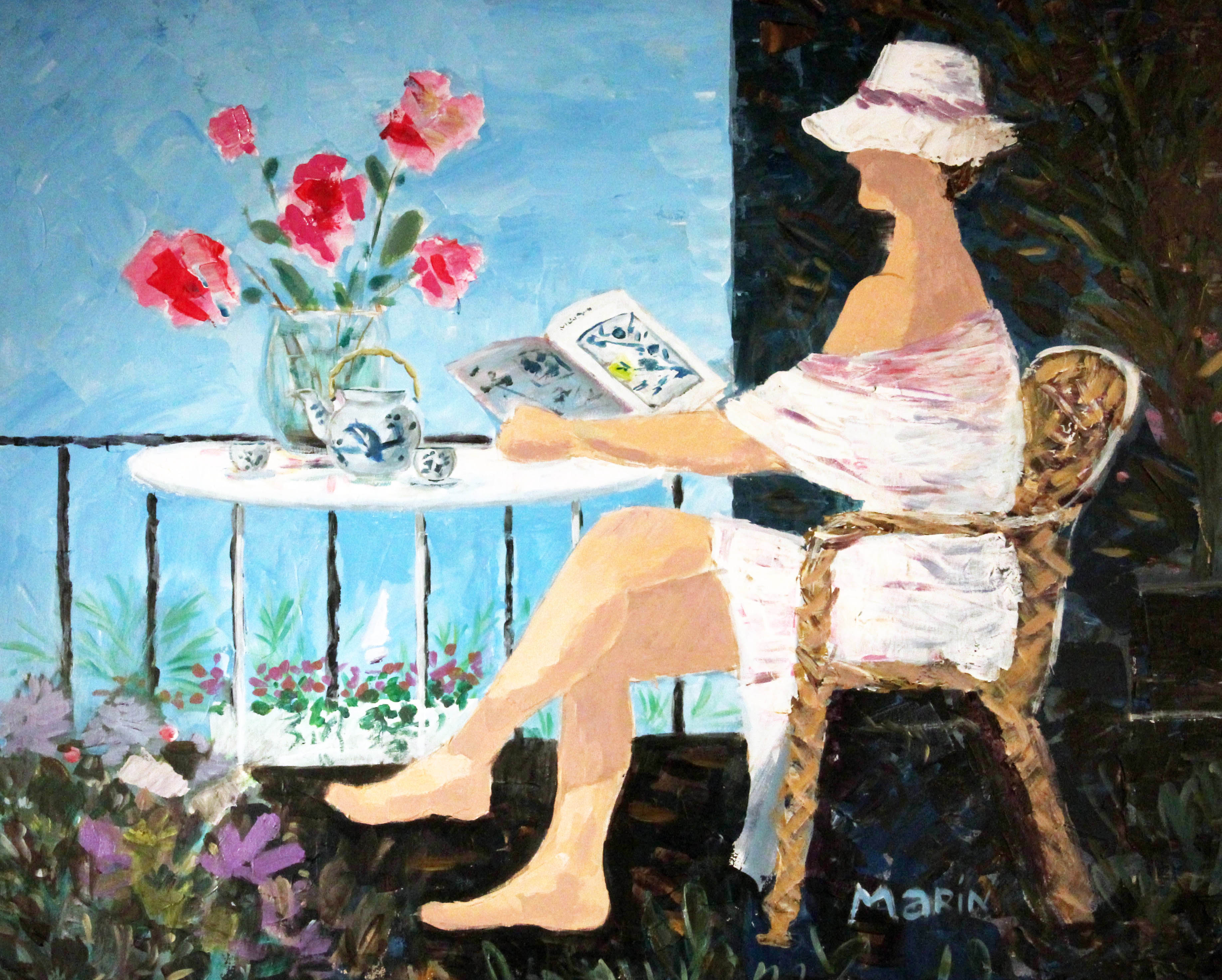 Bouquet-rose-sur-la-terrasse