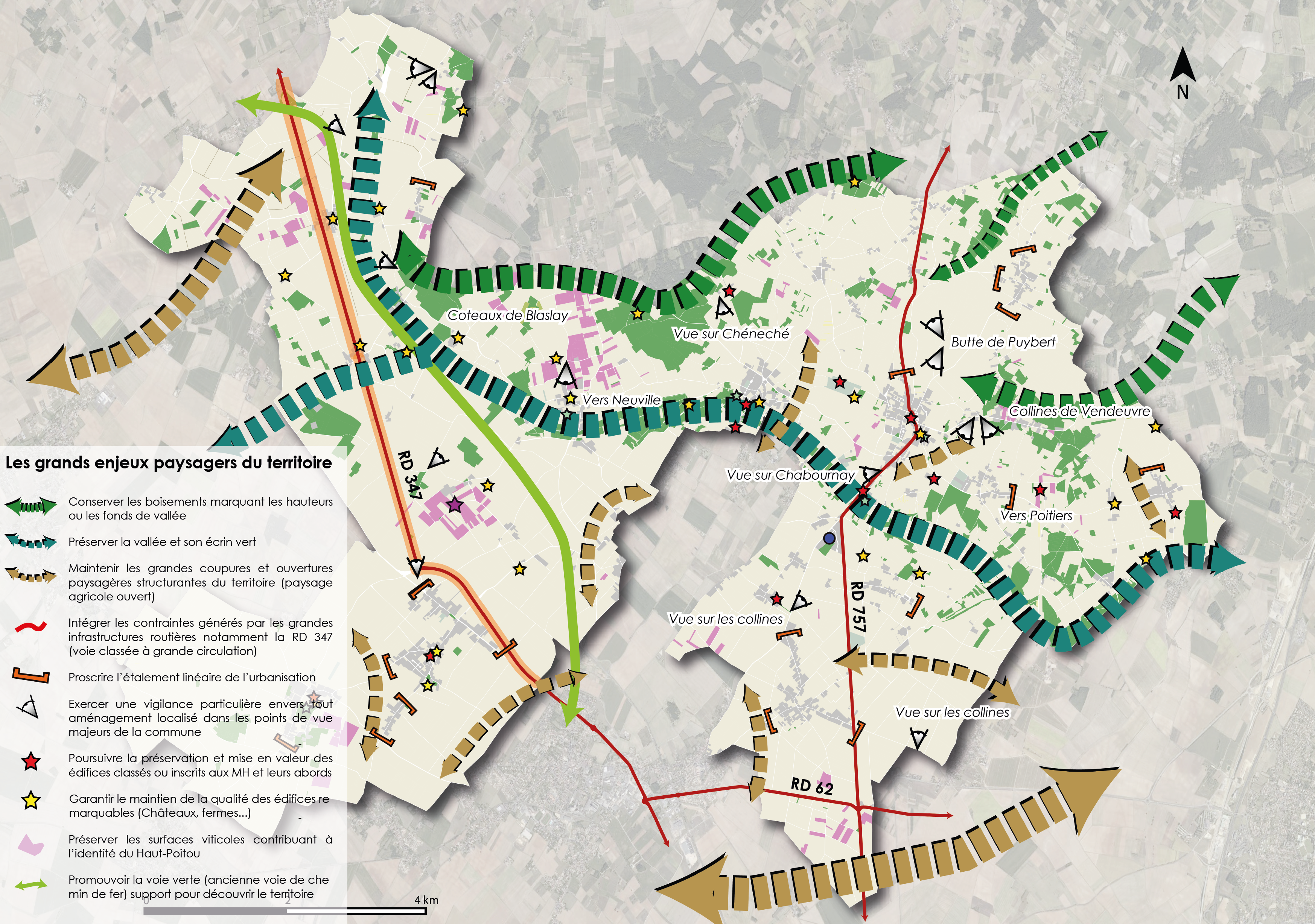 Carte des enjeux paysagers 2