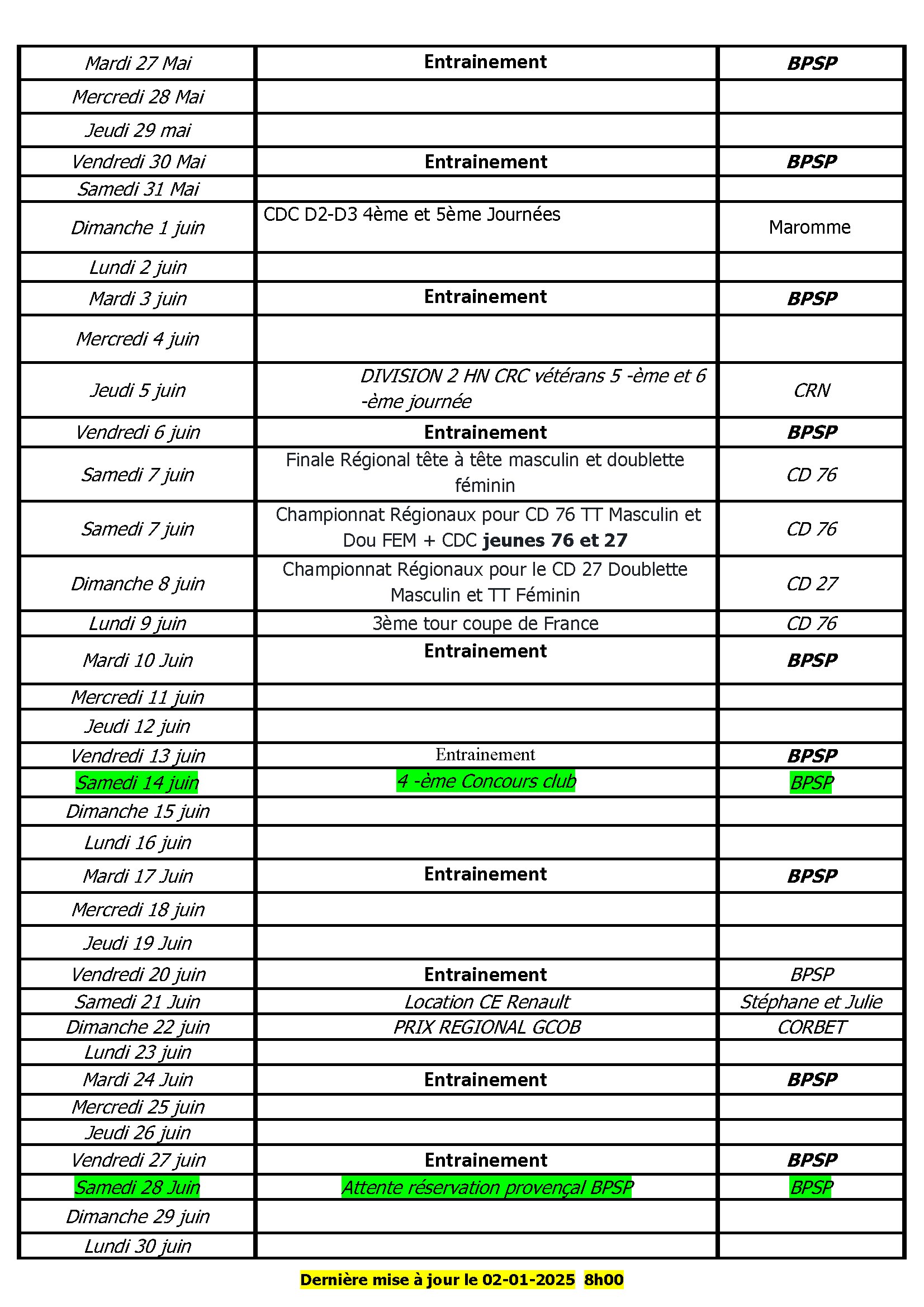 6 calendrier boulodrome 2025 maj 02 01 2025 conv 6