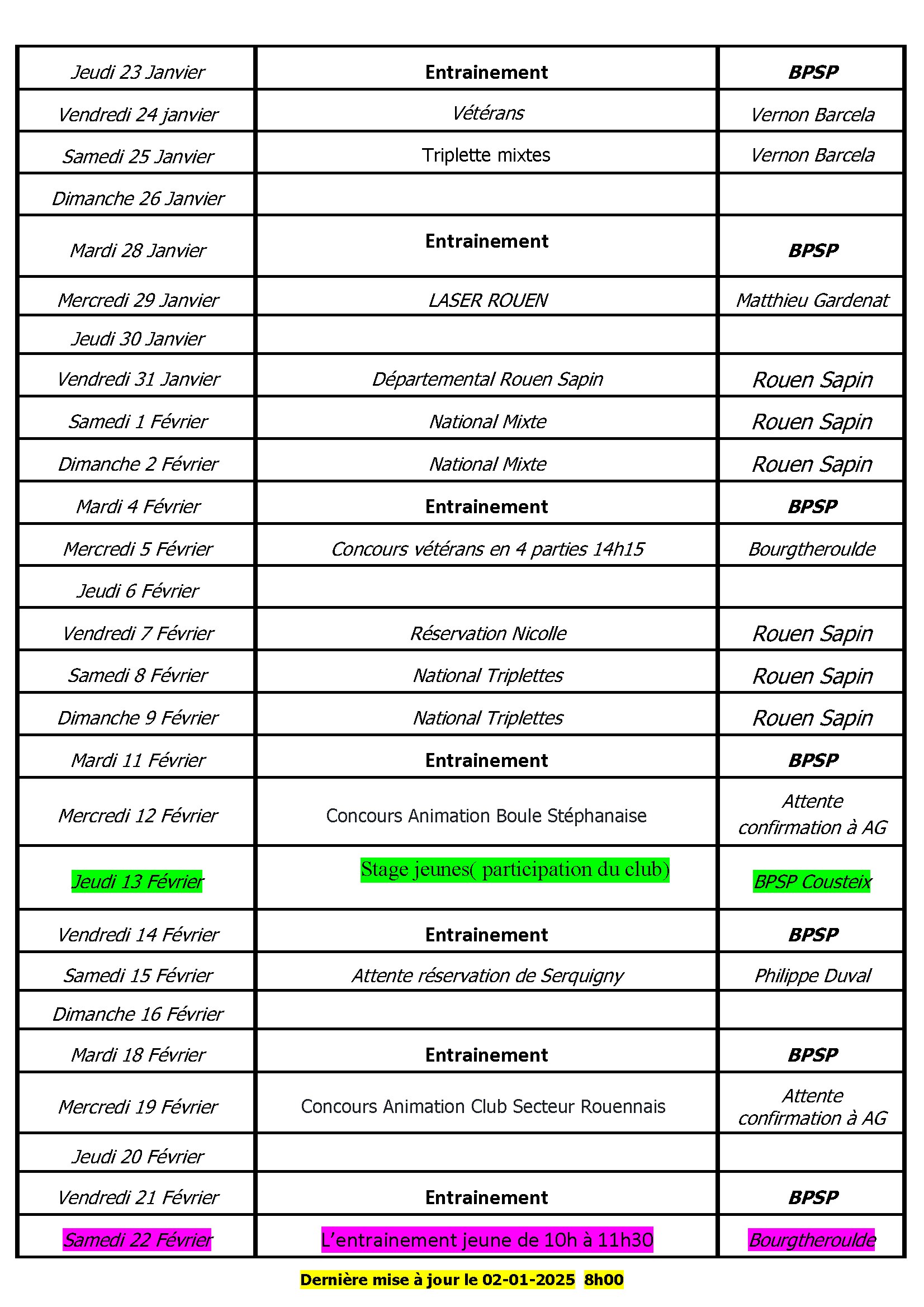 2 calendrier boulodrome 2025 maj 02 01 2025 conv 2