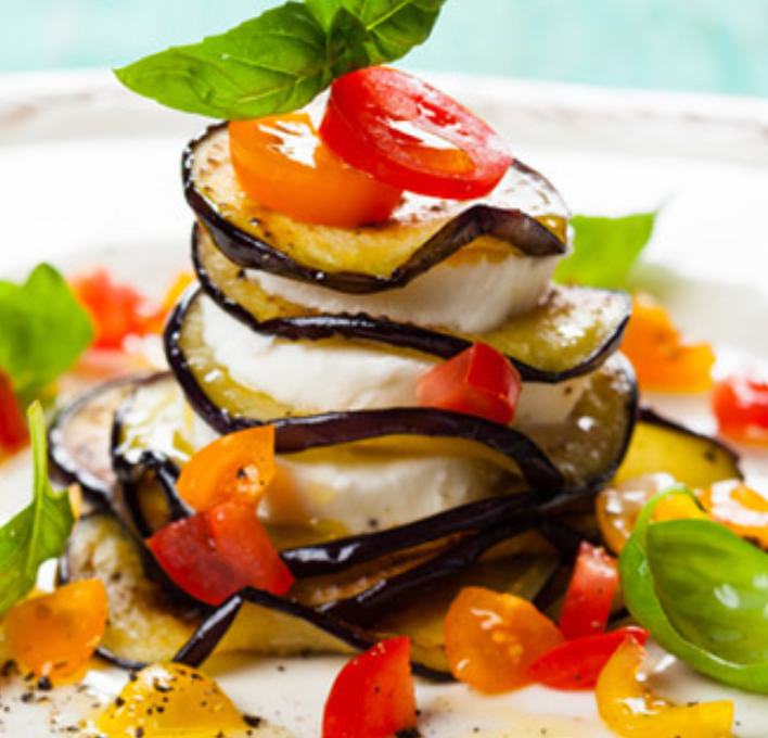 Hamburger-aubergine
