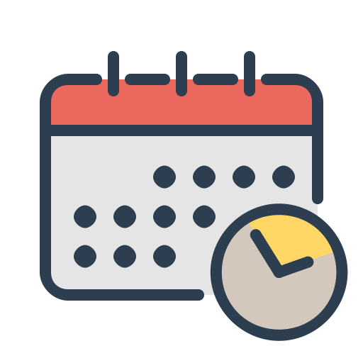 Calendar clock schedule icon icons com 51085