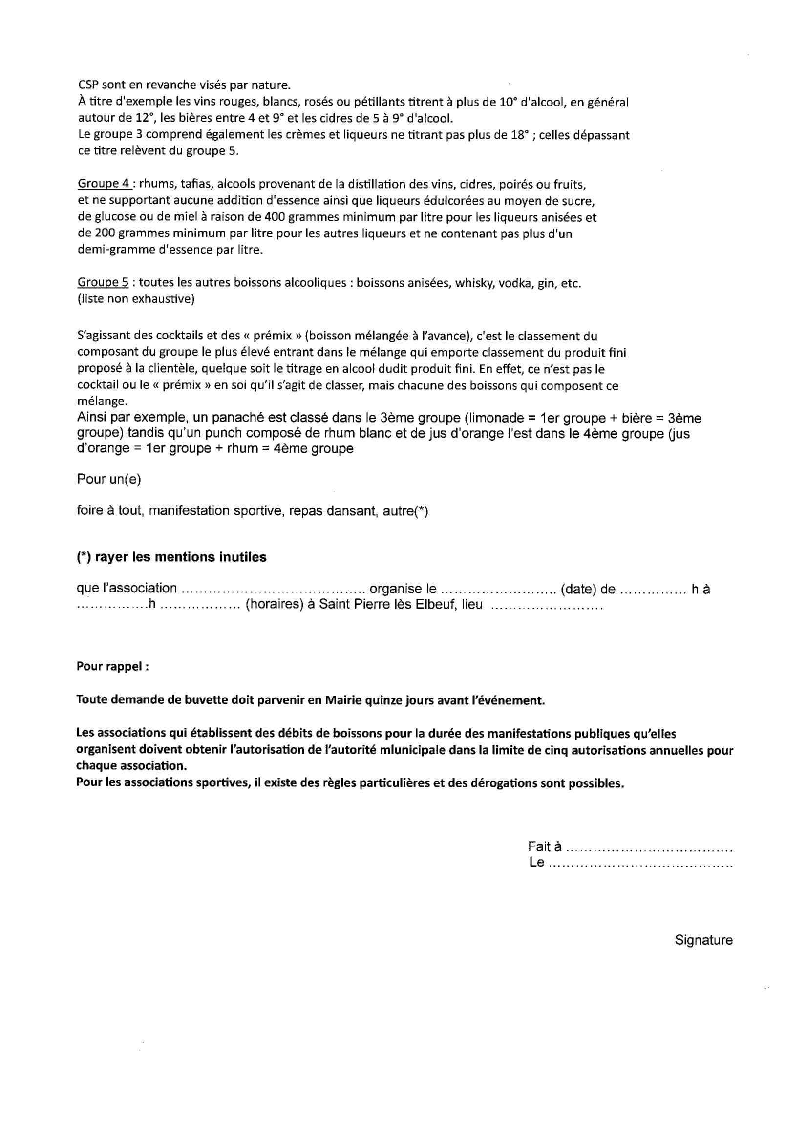 Autorisation de buvette vierge conv 2