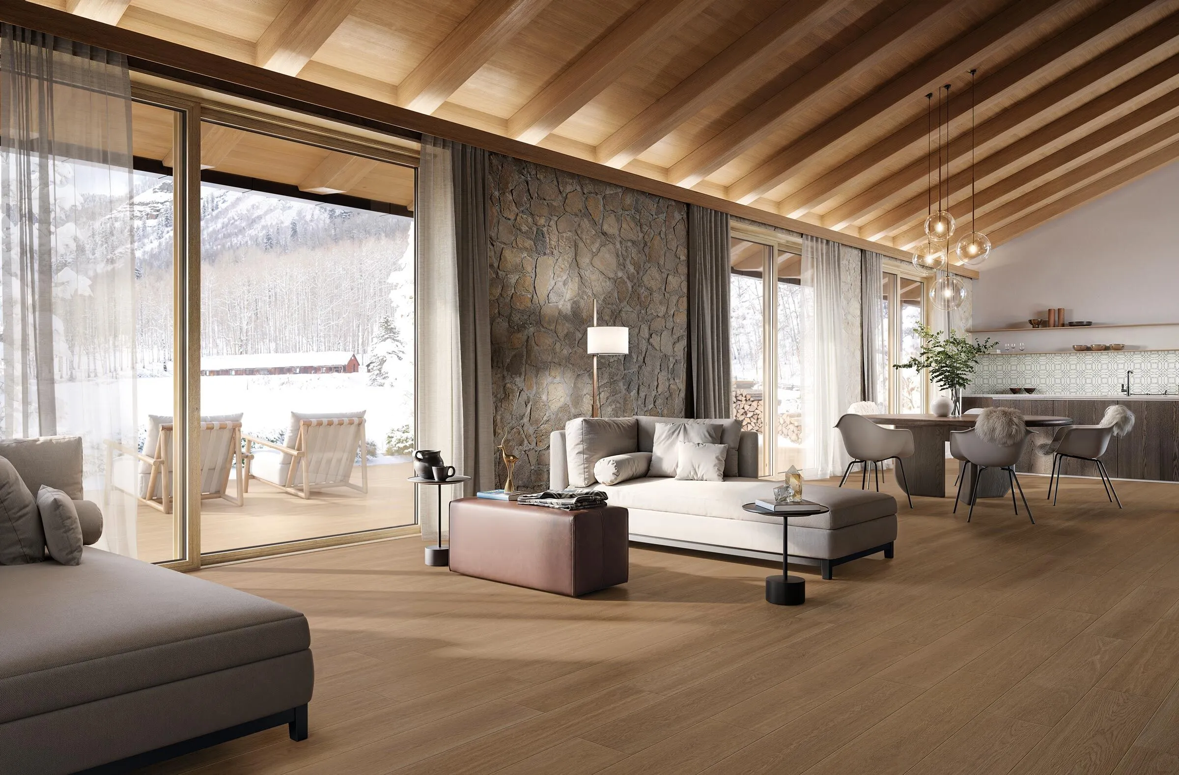 Oaka noisette 20x120 chalet new