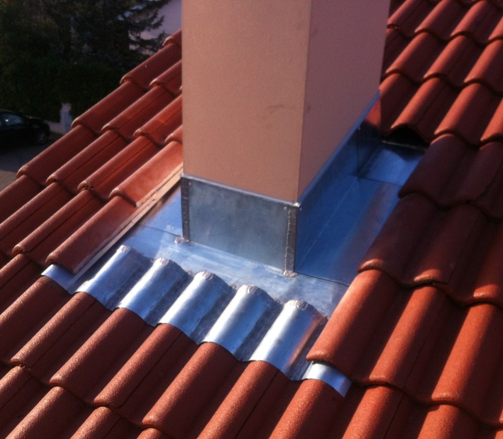 Abergement zinc cheminee tuile forte onde l