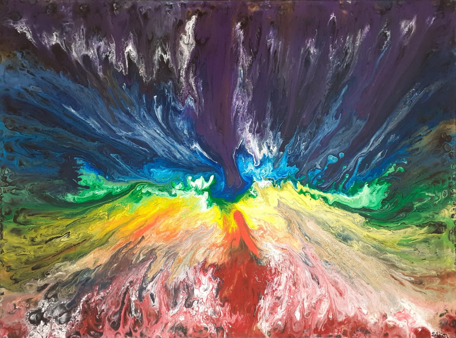 Cercle de vie, 97 x 130, Acrylique fluide sur toile
VENDU :) Chez Brigitte et Gilles