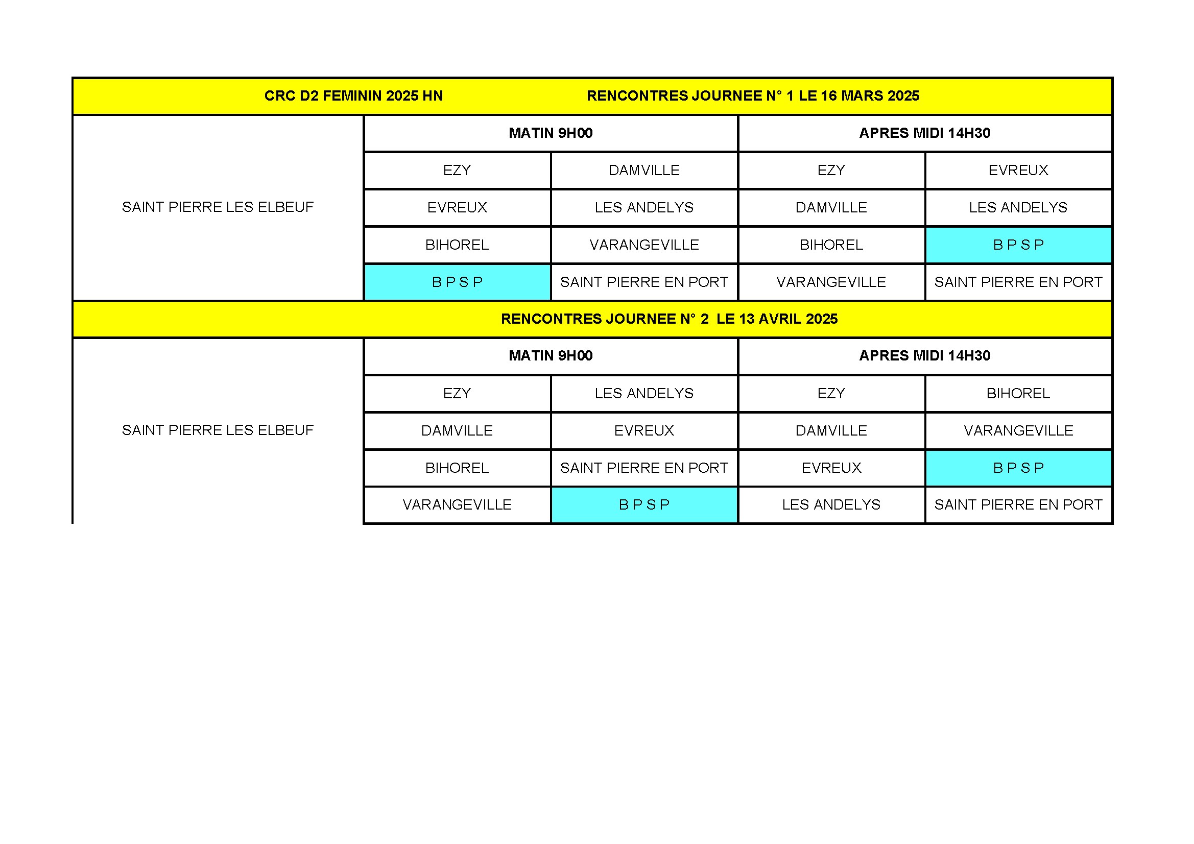 Calendrier crc d2 feminin hn 2025 conv 1