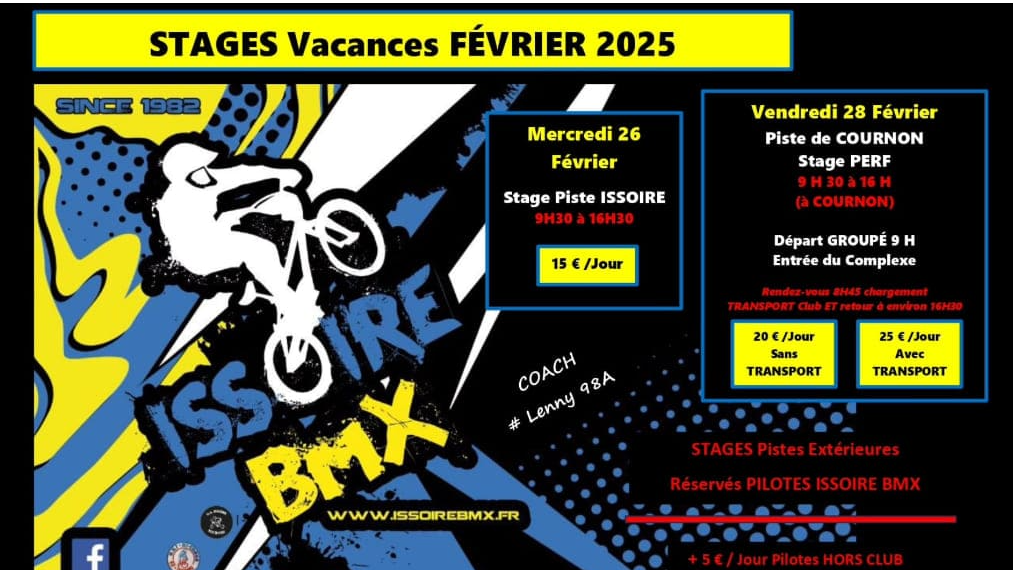 STAGES VACANCES FEVRIER 2025