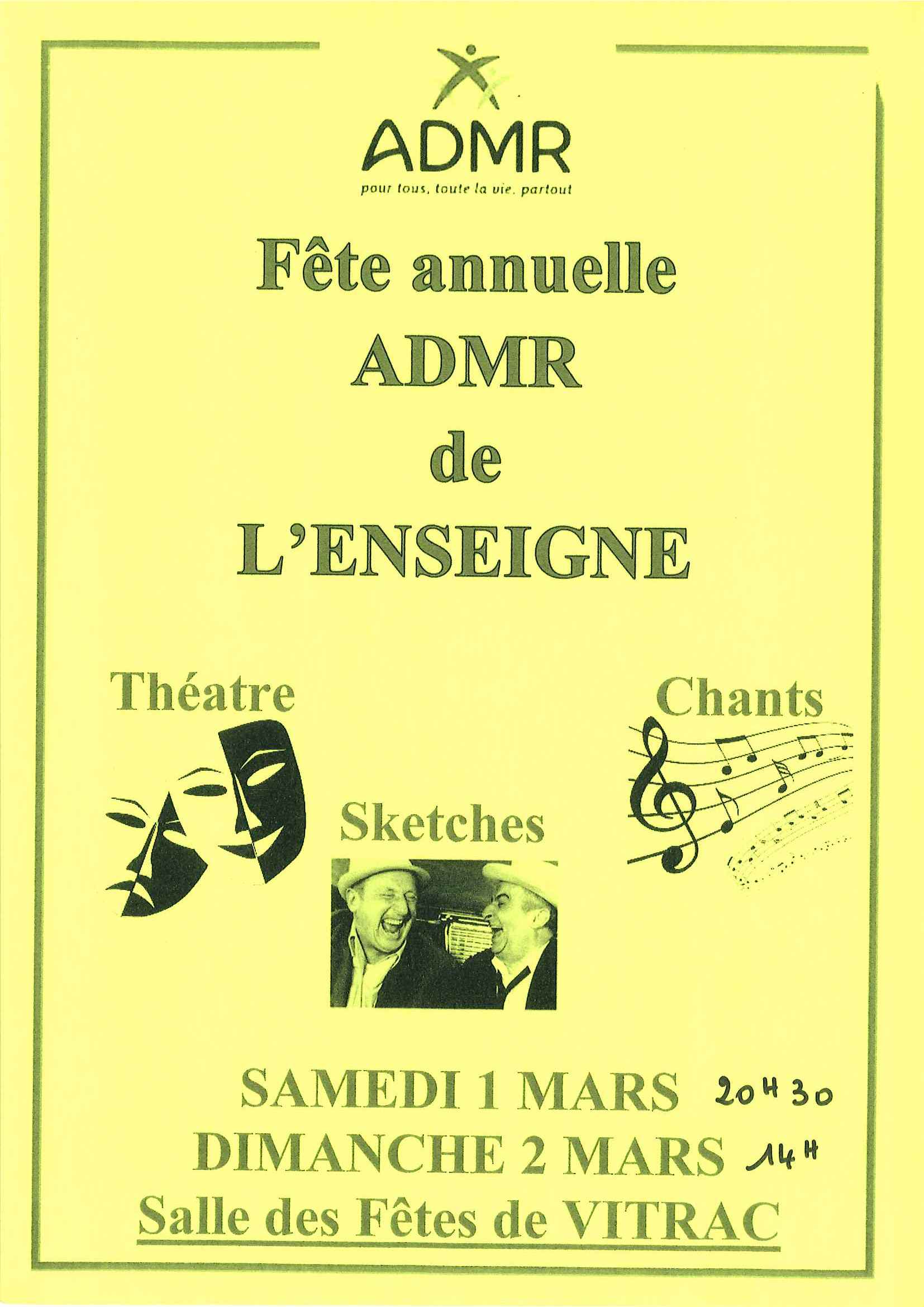 FÊTE ANNUELLE ADMR DE L'ENSEIGNE