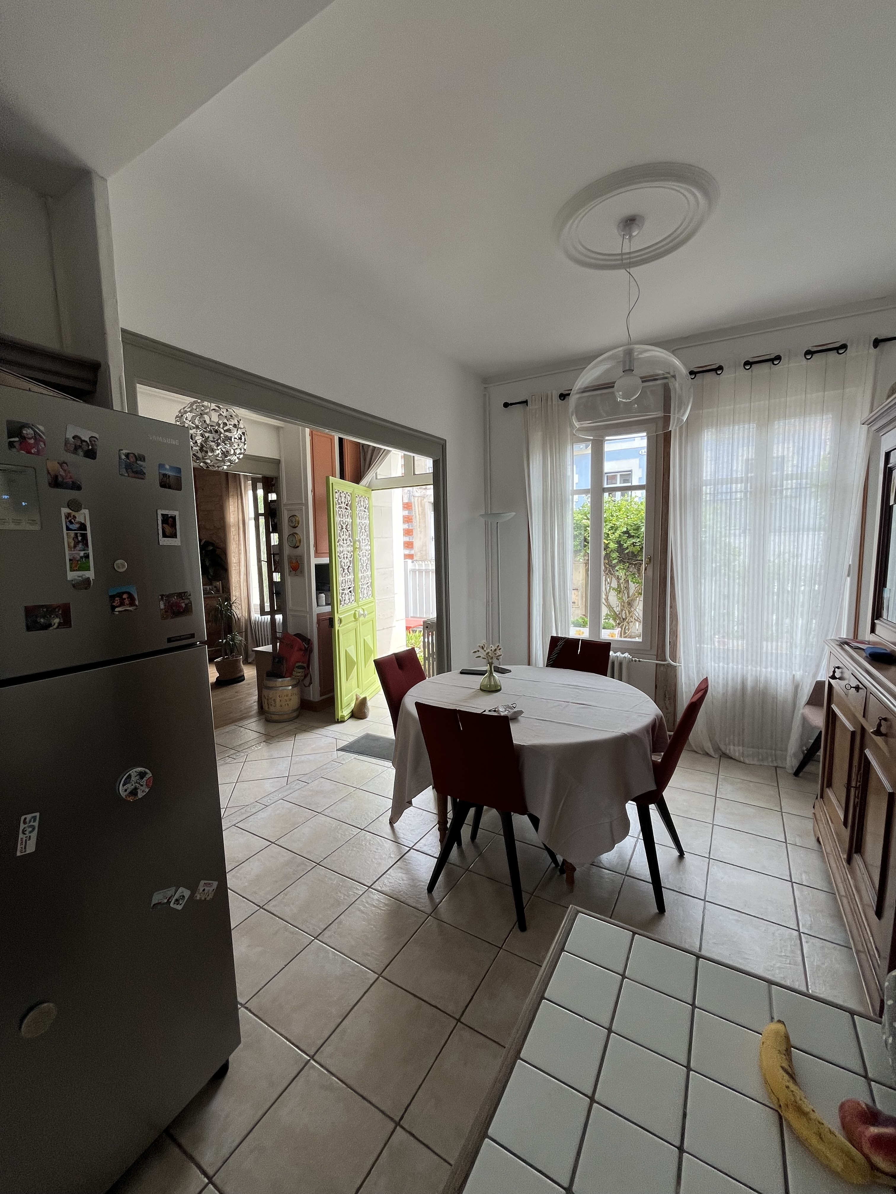 rénovation d'une salle à manger dans une maison ancienne