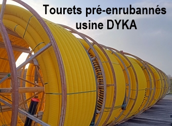 Des tourets pré-enrubannés