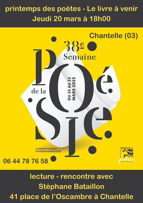 La semaine de la Poésie 2025 à Chantelle 