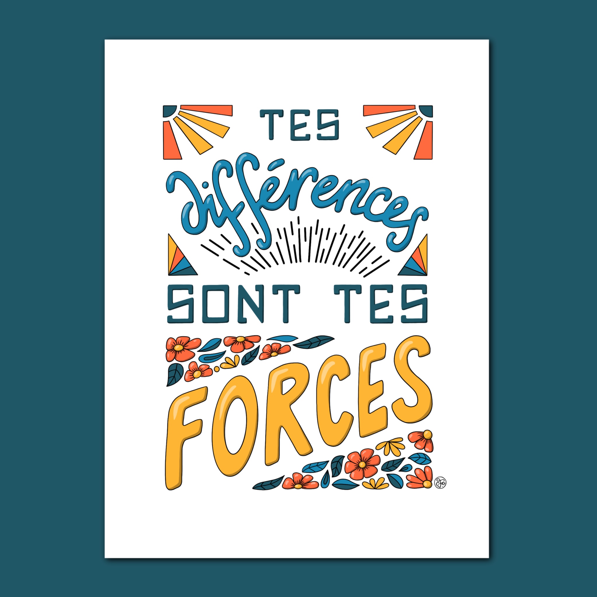Affiche tes differences sont tes forces 