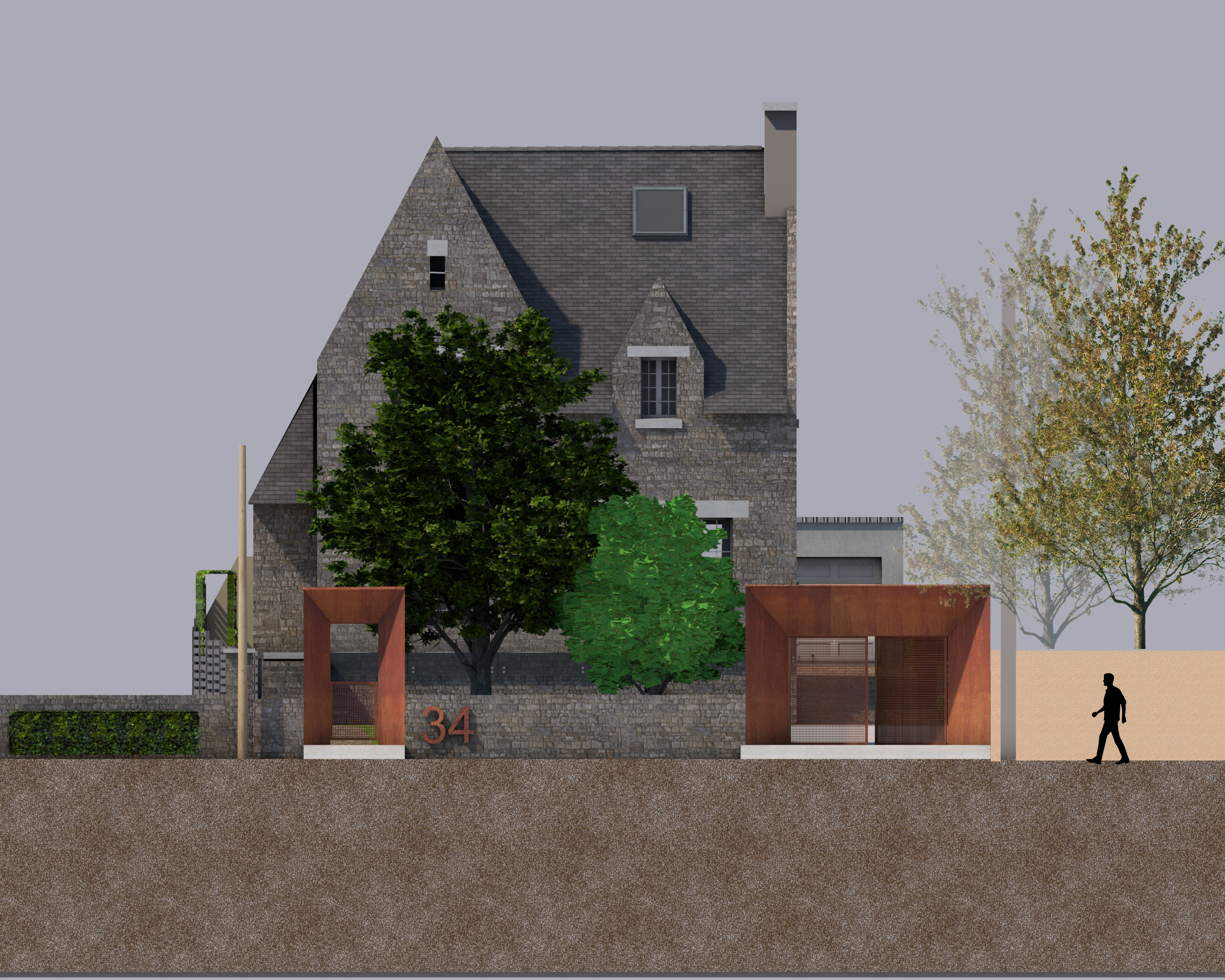 15 projet n 4 facade 3d sud