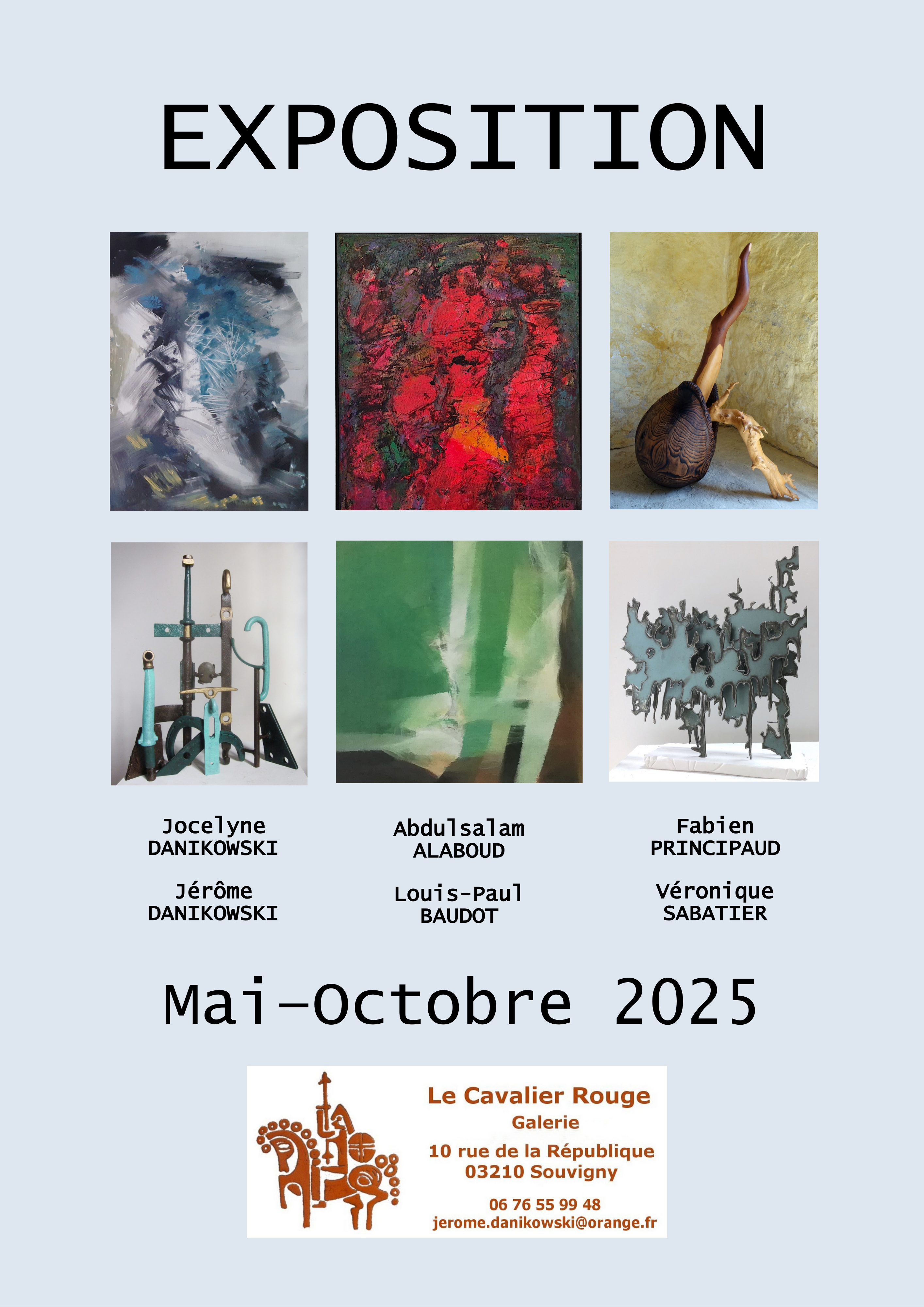 Exposition à la galerie du Cavalier Rouge - Mai à Octobre 2025