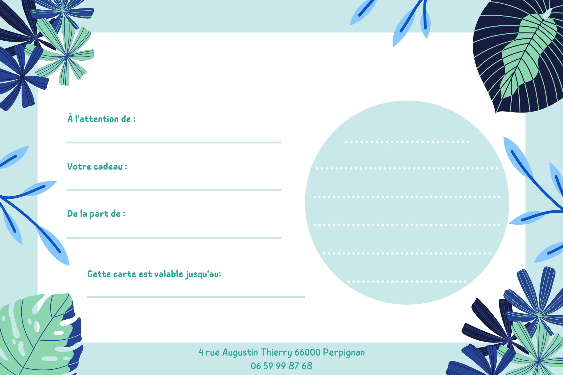 Carte cadeau verso 1 