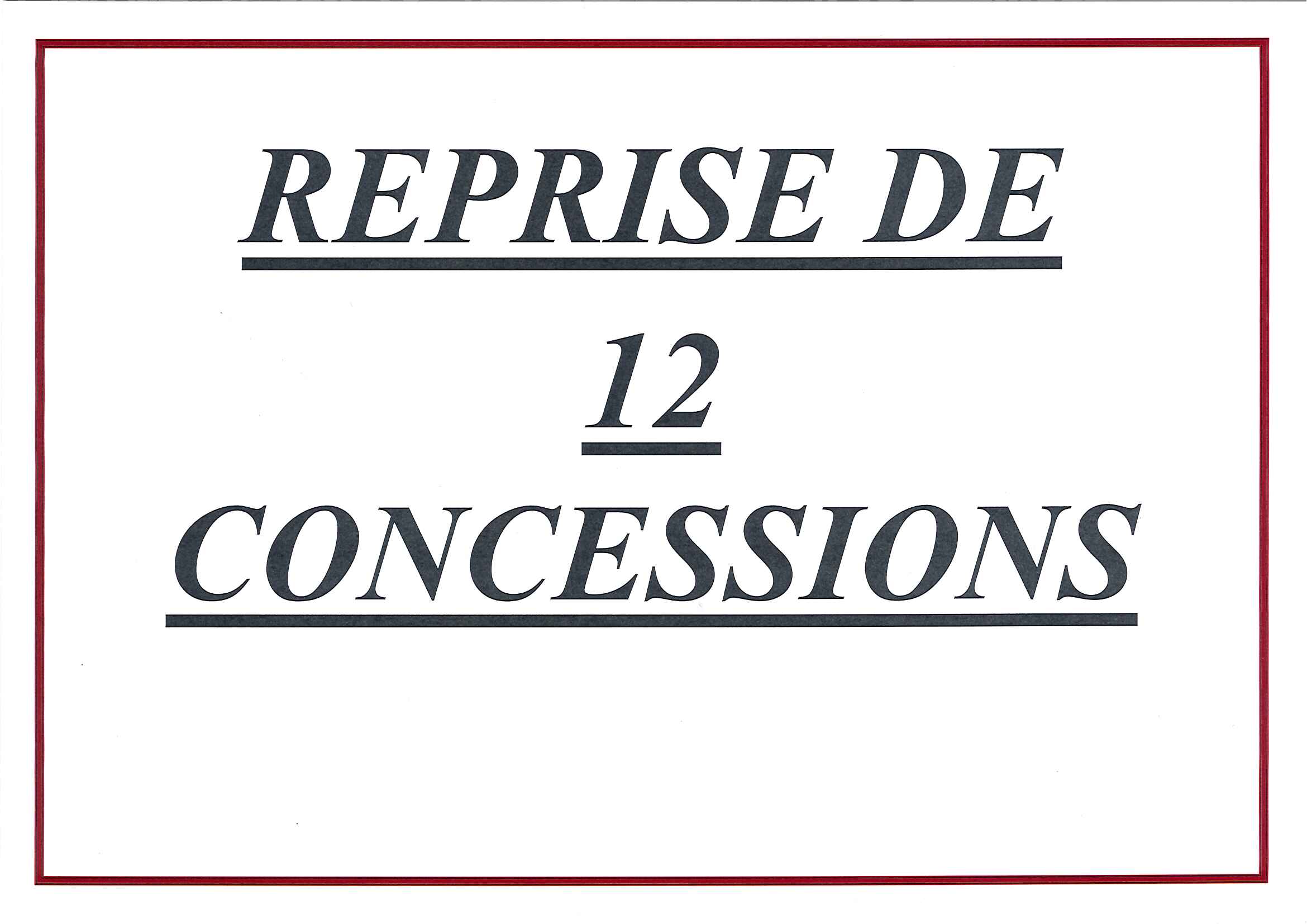 REPRISE DE 12 CONCESSIONS DANS LE CIMETIERE D'OMPS