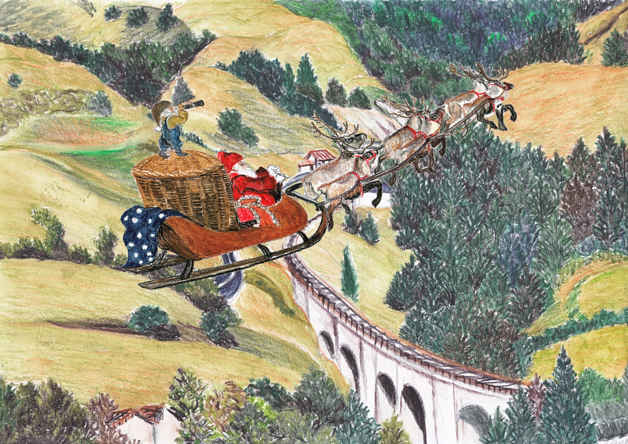 Le Père Noël qui découvrit le Cantal malgré lui
