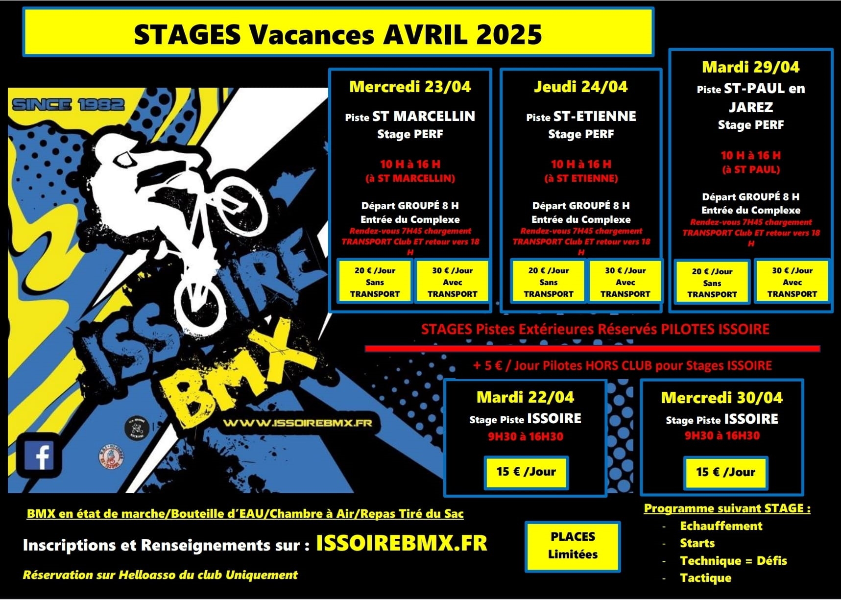 STAGES VACANCES AVRIL 2025