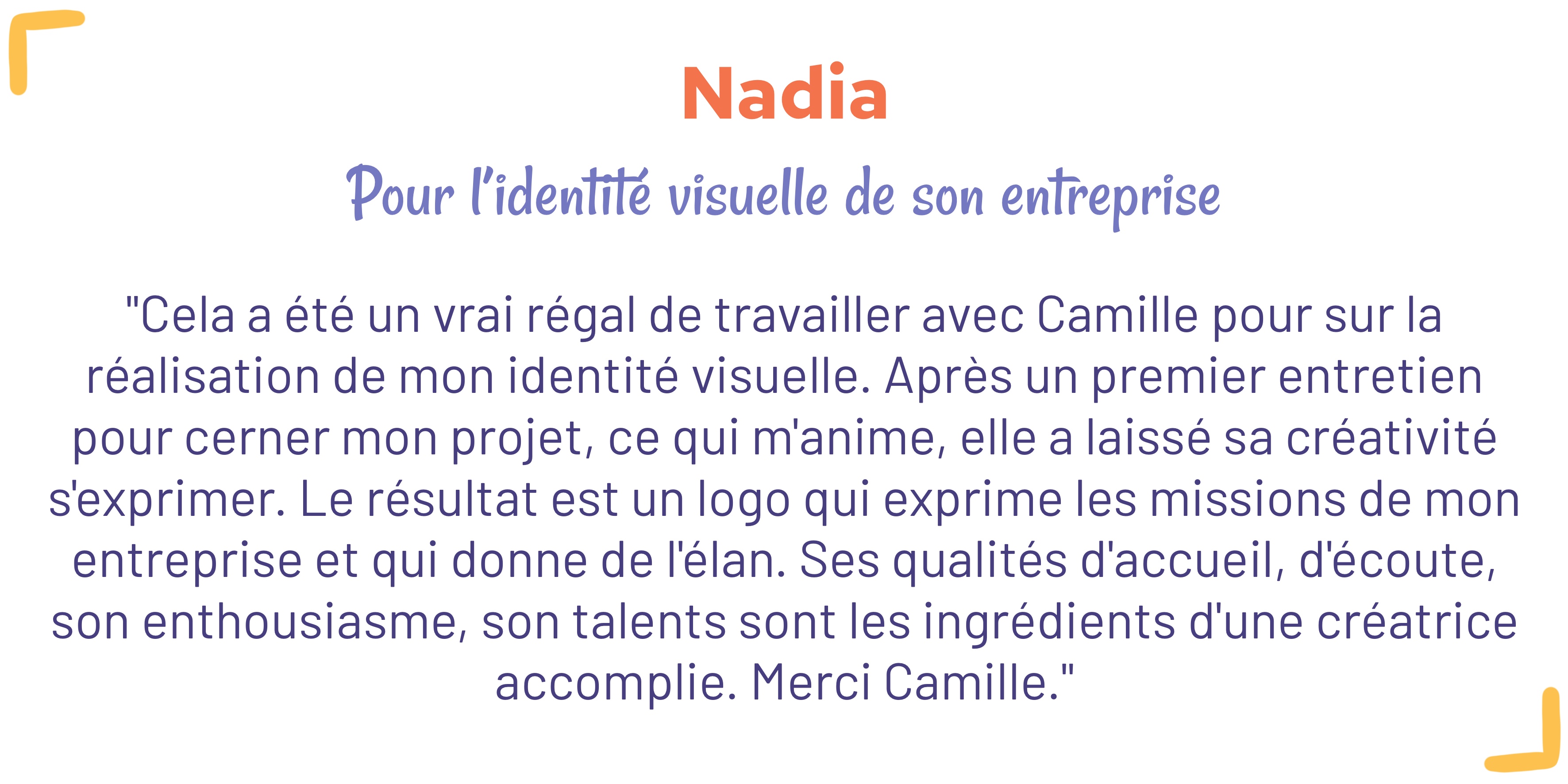 Avis retour client creation identite visuelle charte graphique