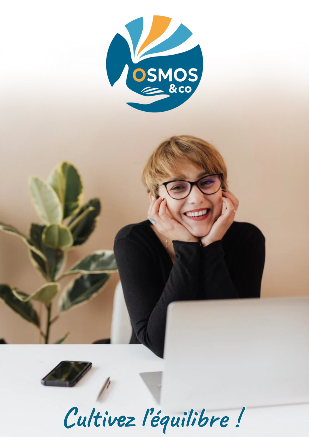 Mock-up affiche identité visuelle Osmos&Co