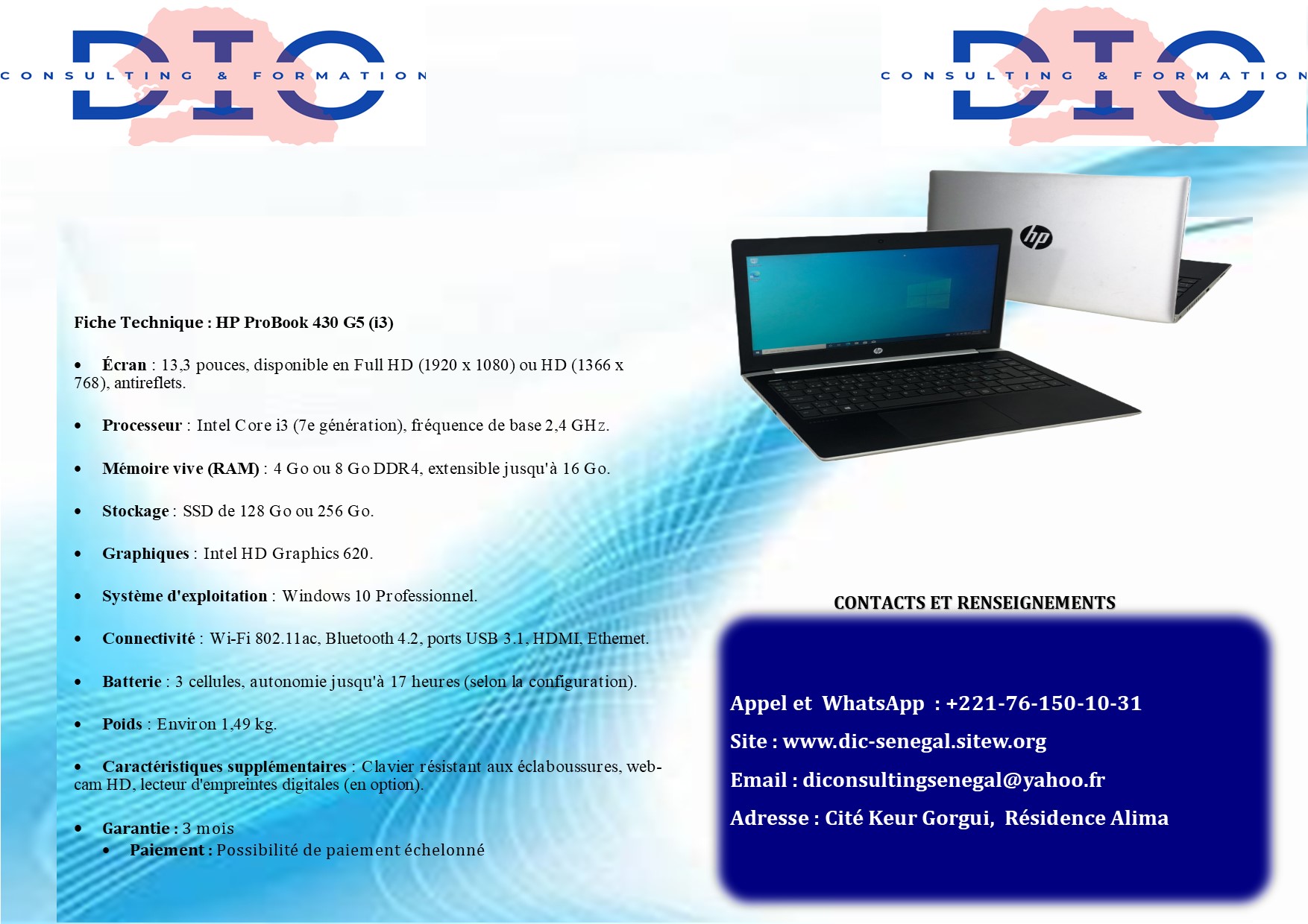 Hp probook 430 g5 i3 