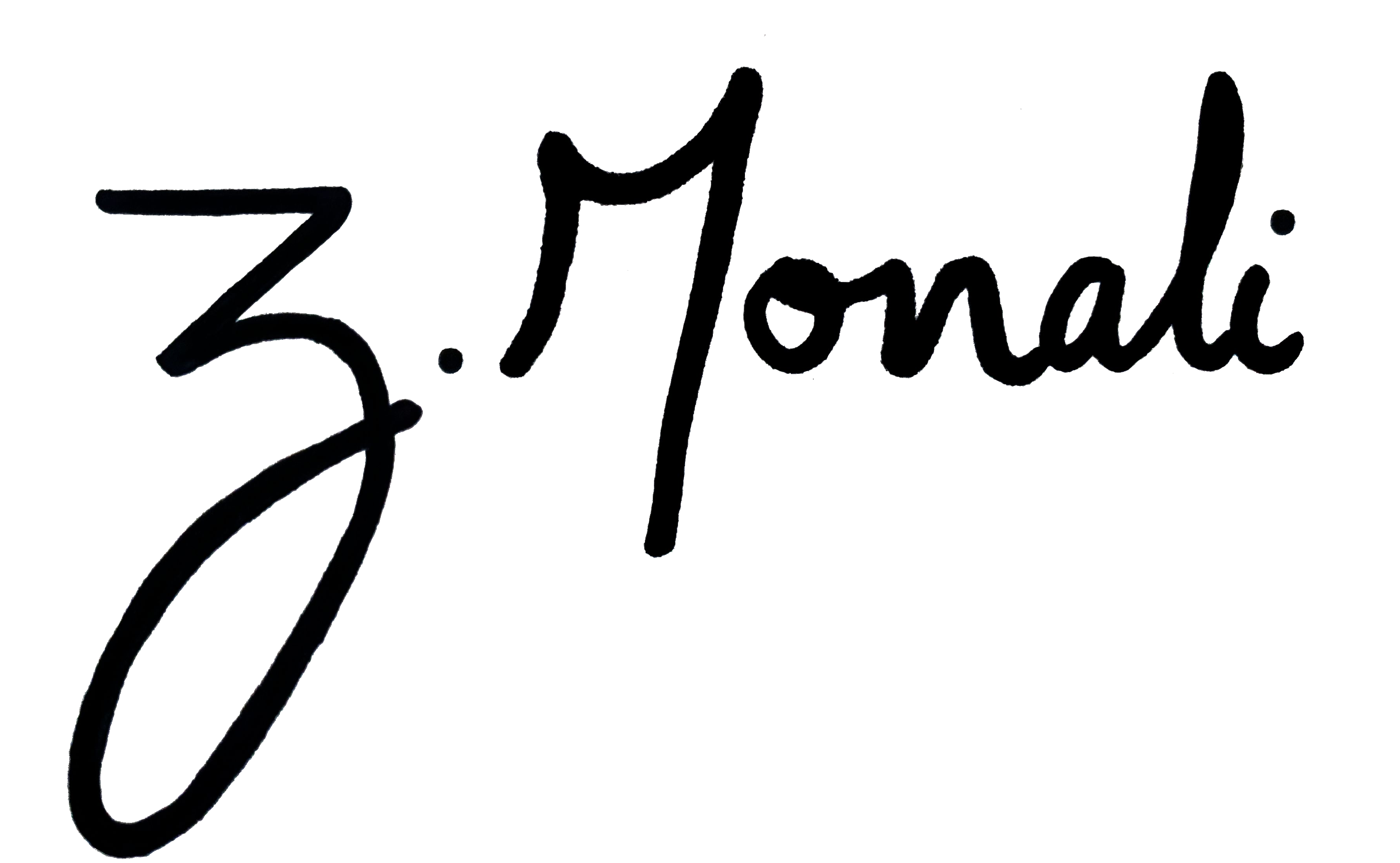 Z-monali caligraph sans coquillage transparent