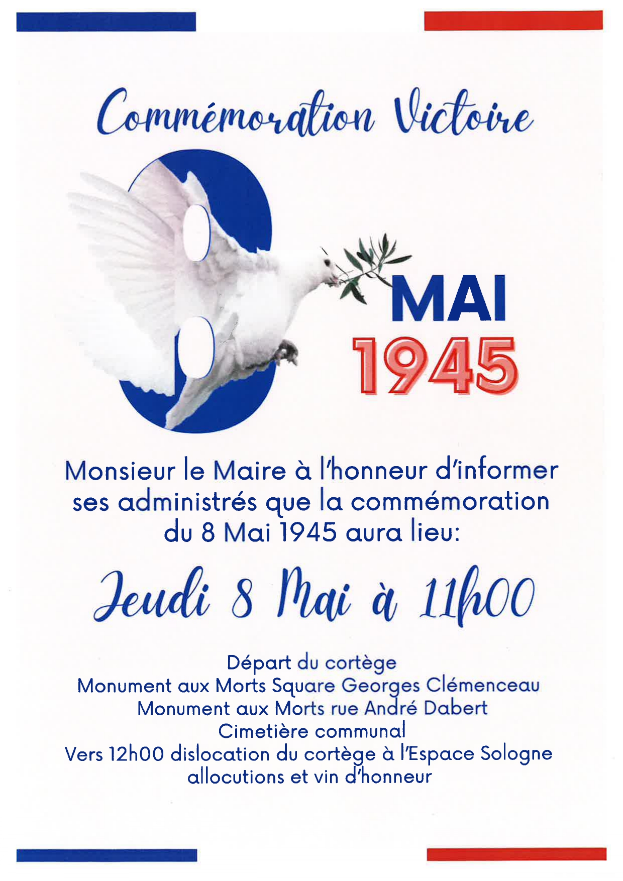 Villefranche sur cher commemoration 8mai 1945