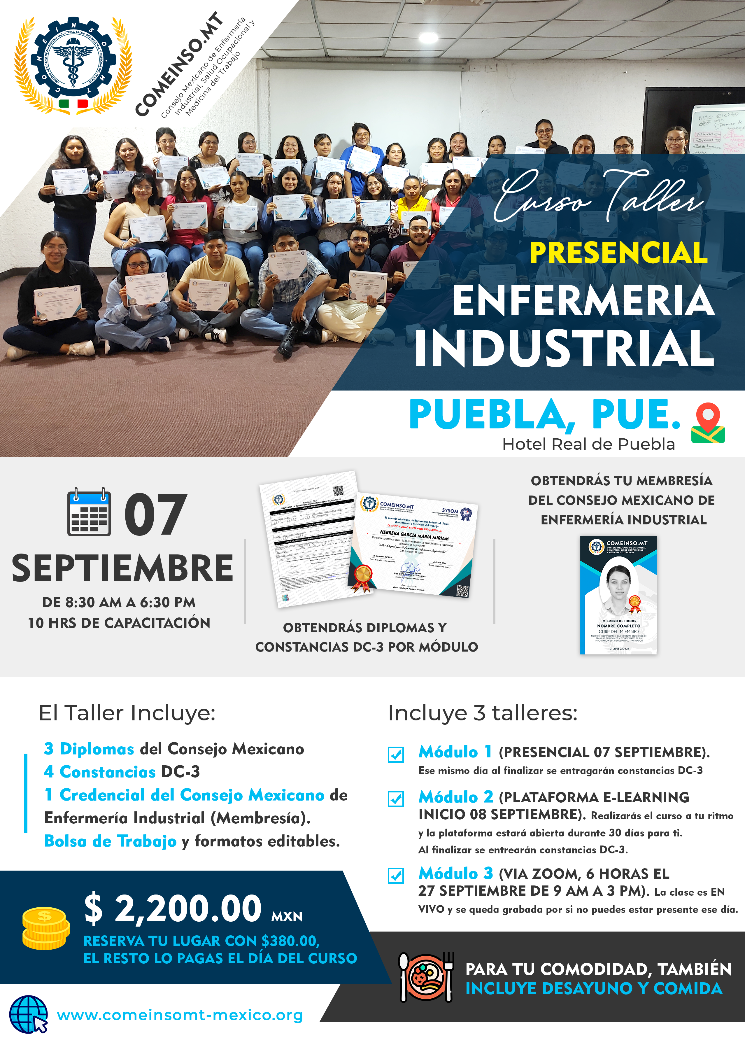 Informes curso enfermeria industrial puebla 07 septiembre 2025