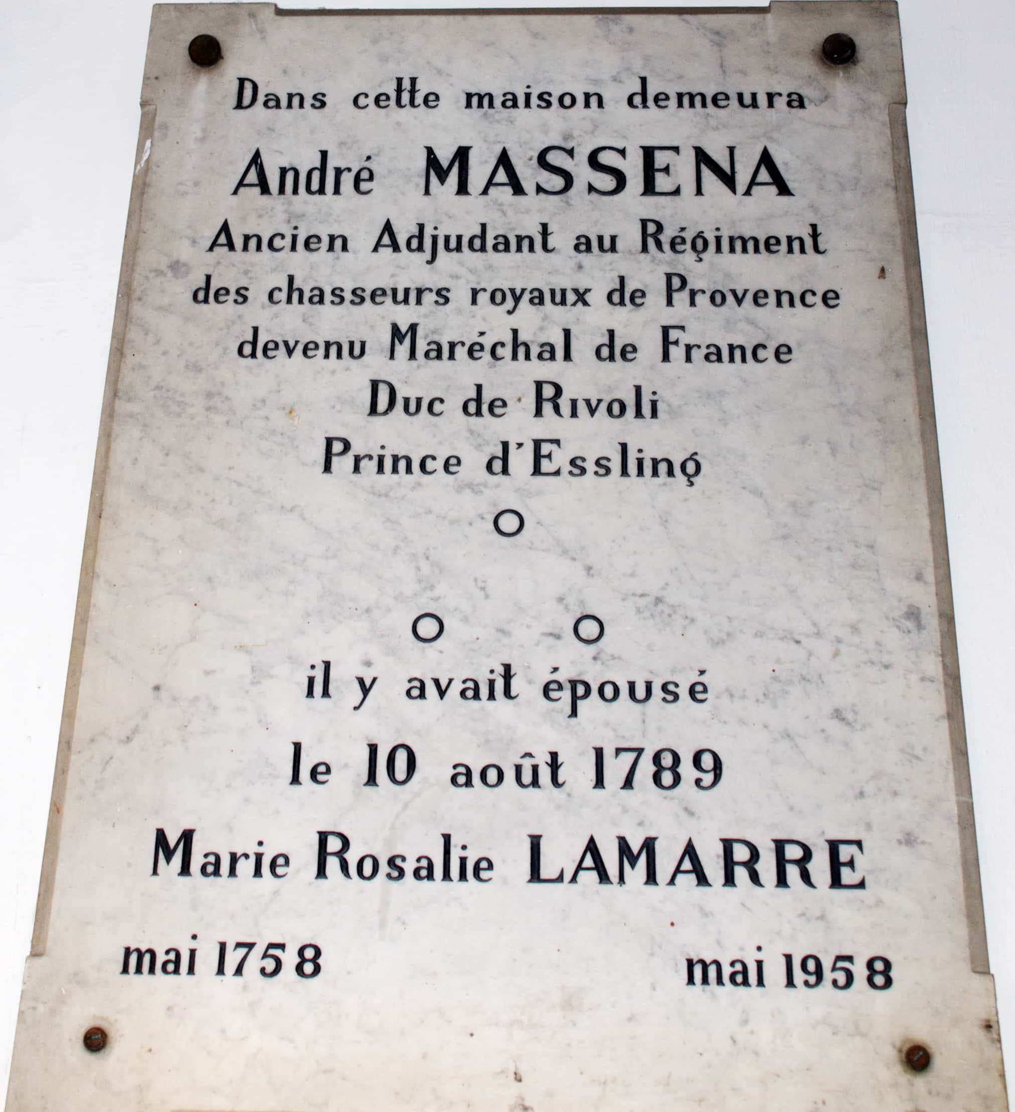 Massena plaque