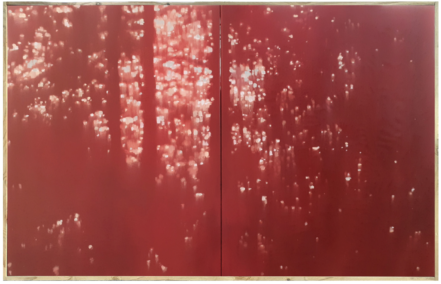 Sous bois rouge encadre copie