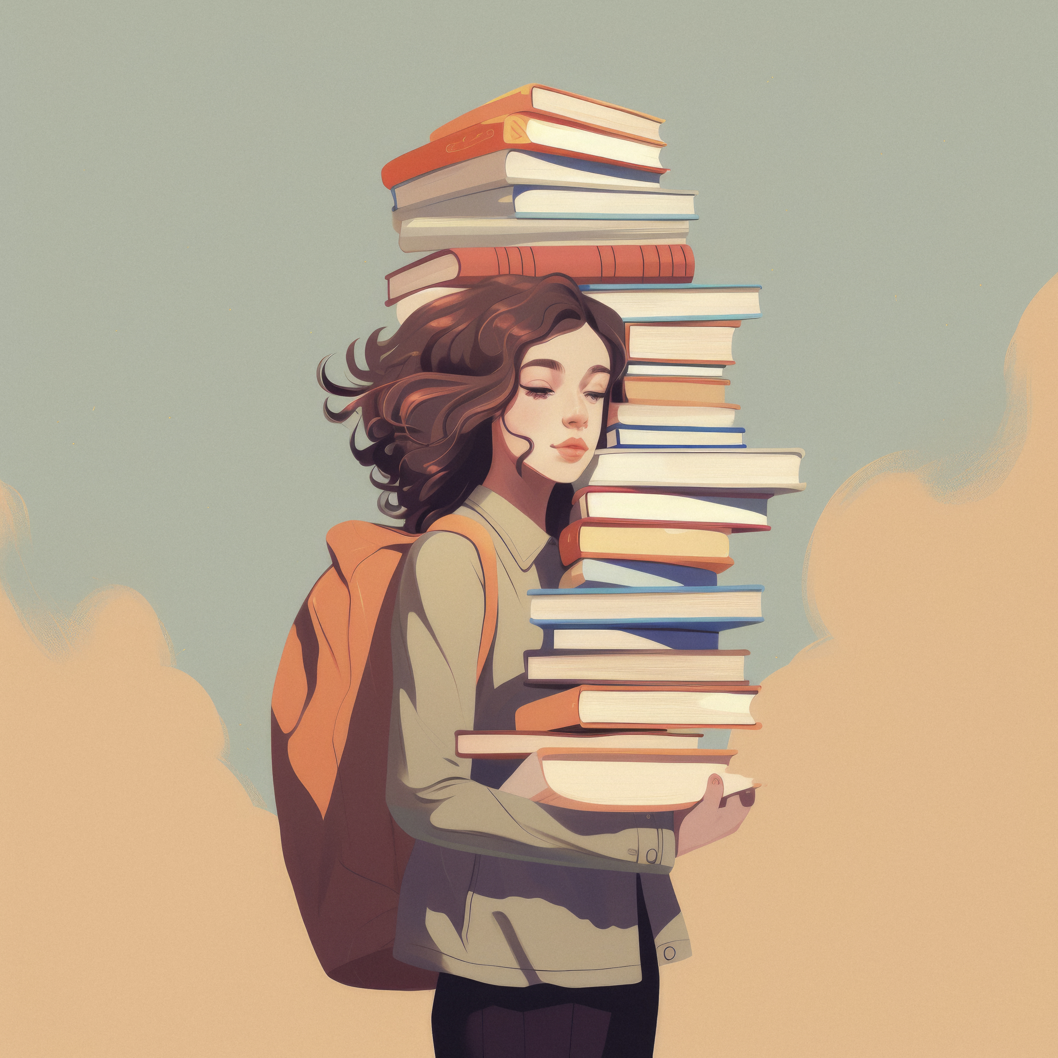 Personne-avec-des-livres-dans-le-style-d-art-numerique-pour-la-journee-de-l-education