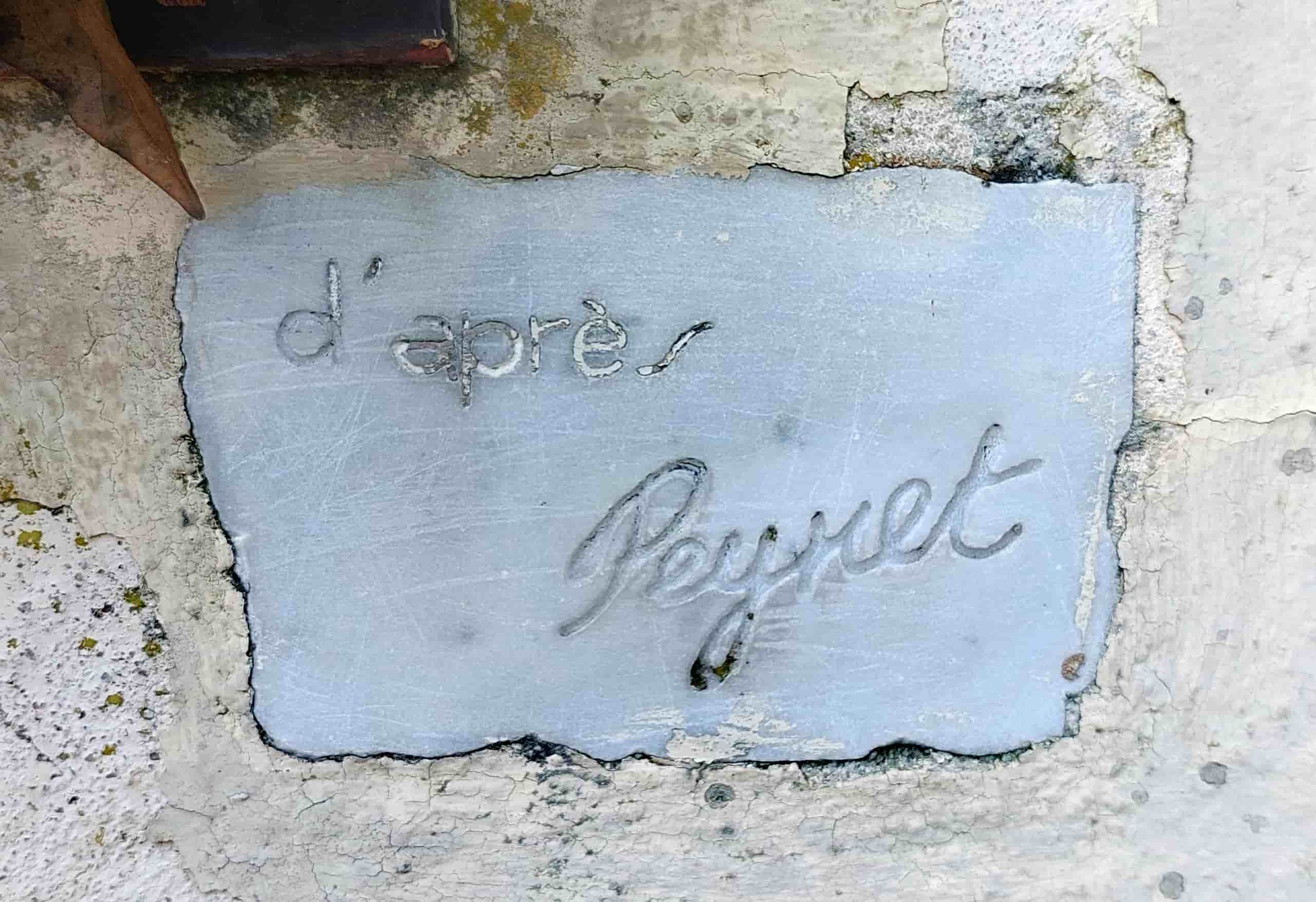 Oratoire-Peynet-Oratoire plaque