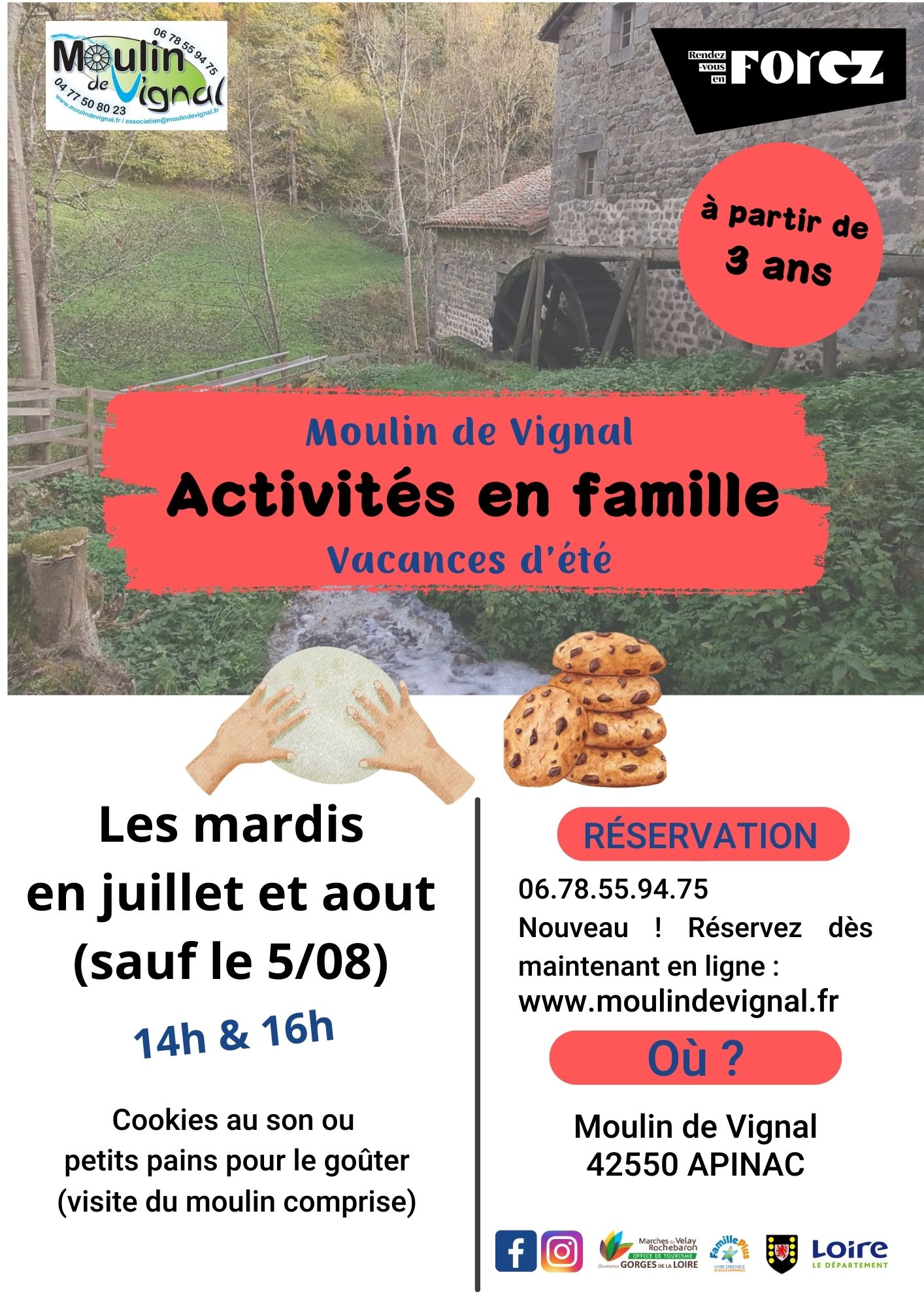 ateliers, cookies, pains, famille, été, mardis