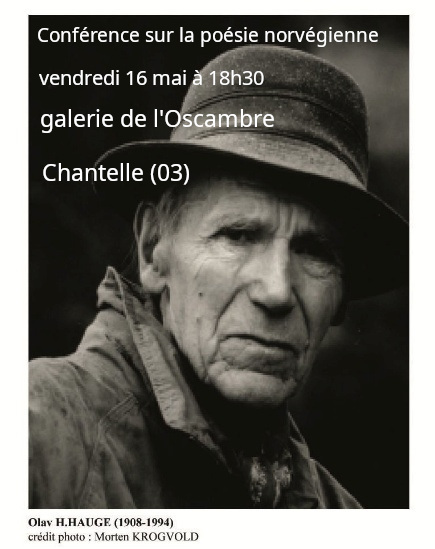 Conférence lecture autour de la poésie Norvégienne et du poète Olav H.Hauge - 16 mai 2025 à 18h30