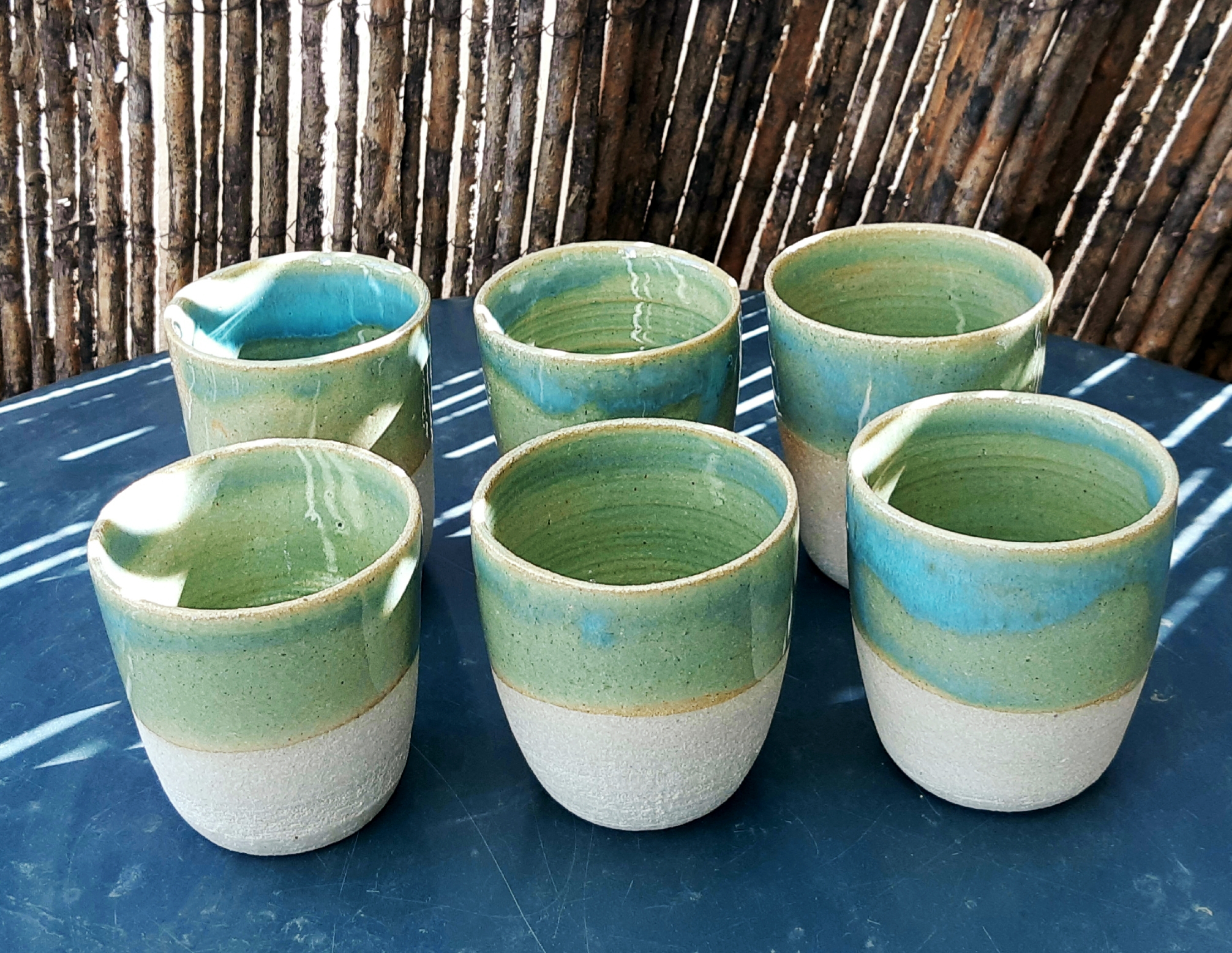 6 tasses celadon