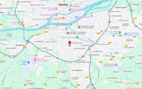Google Maps Entreprise MIPE 1 Rue du Chêne Creux Rezé 44400 