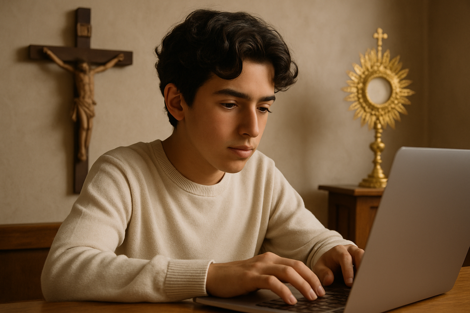 carlo acutis et la foi jeune italien qui se consacre à jésus et l'eucharistie.