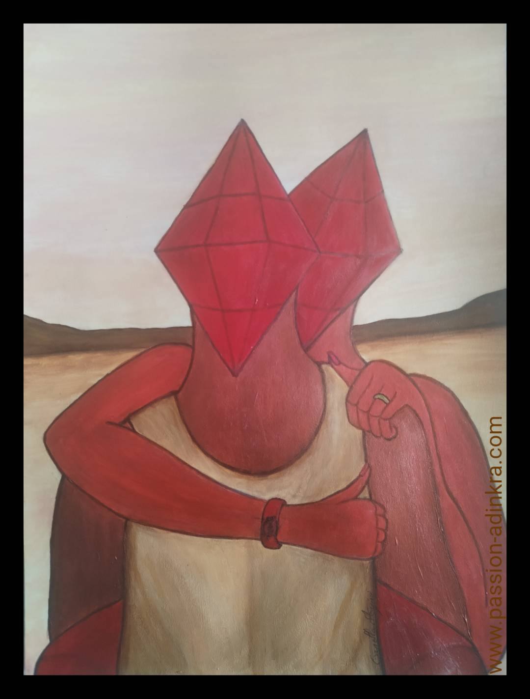 Obohemaa by Ornella Ayivi. Acrylic paint on canvas (2025)