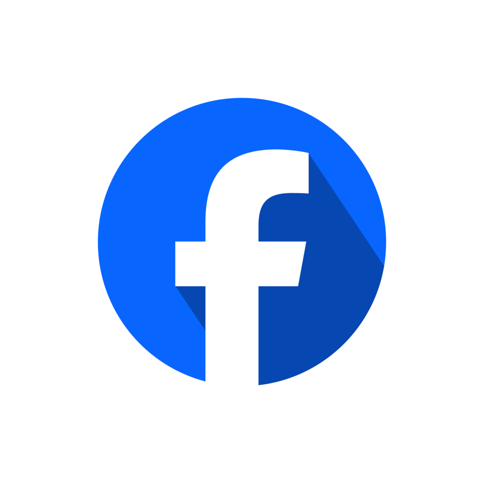 Round-blue-facebook-logo-with-white-thick-border-and-long-shadow-on-a-transparent-background-free-png