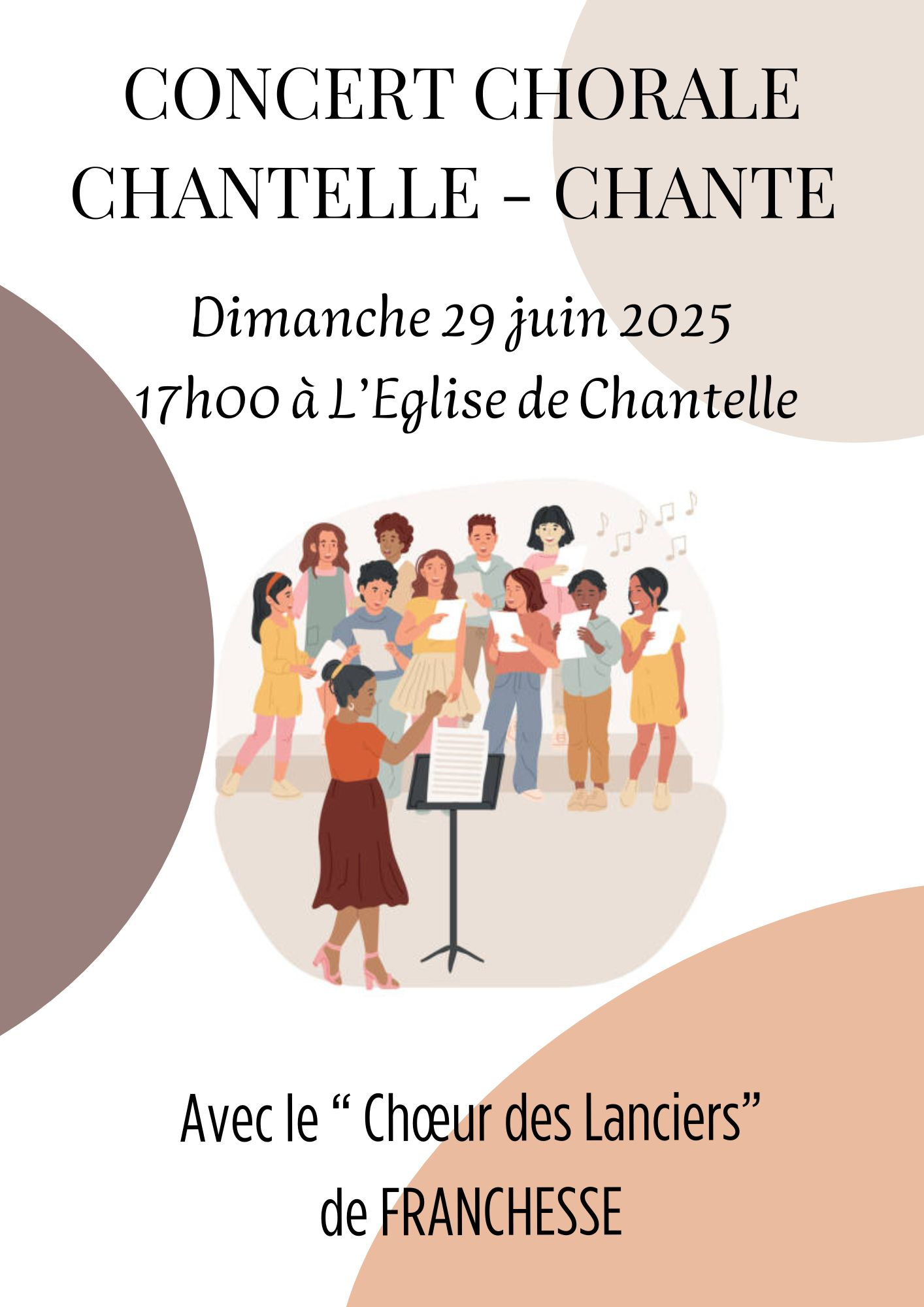 Concert chorale chantelle chante 29 juin