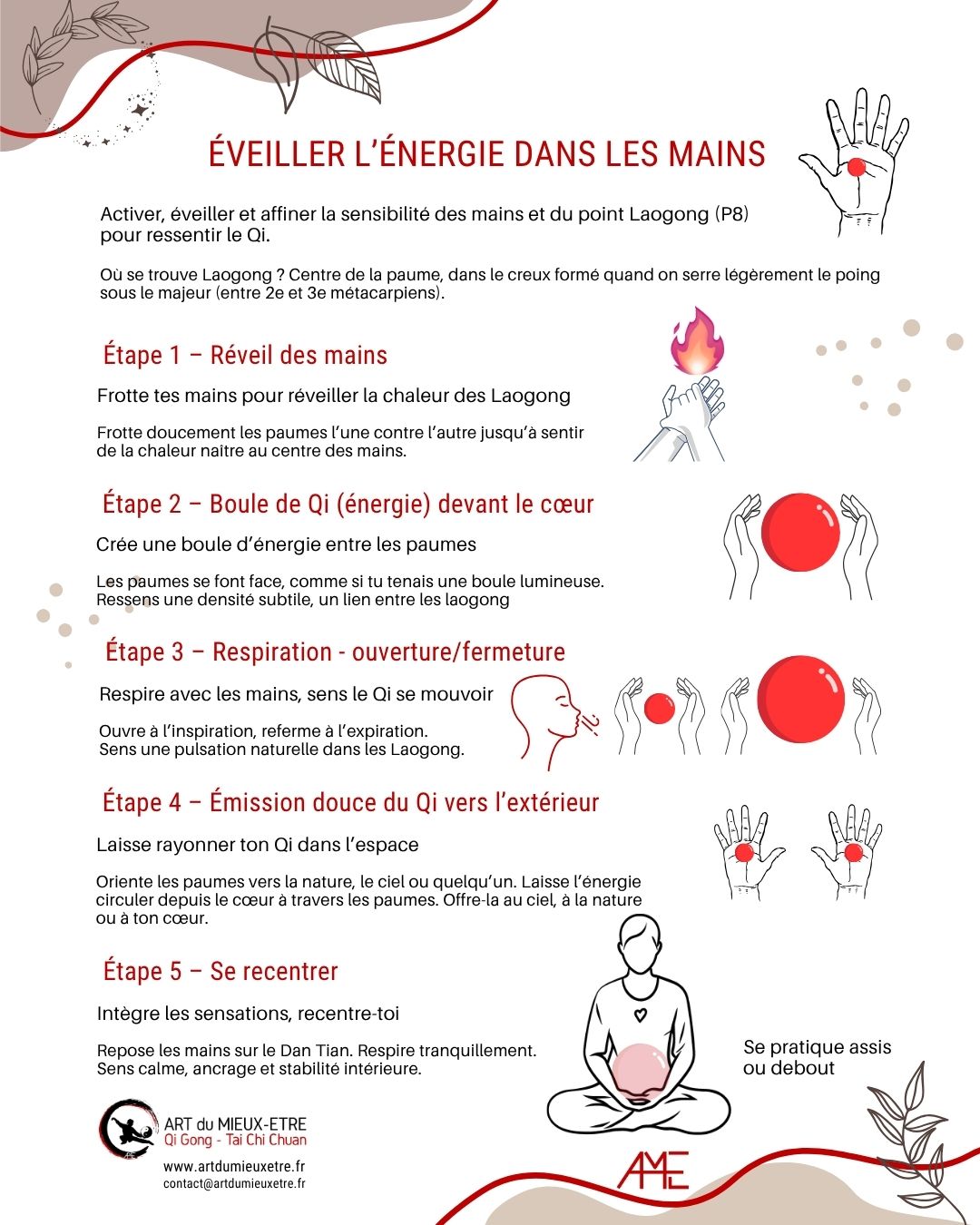 Eveiller energie dans les mains carte memo artdumieuxetre bourgoin