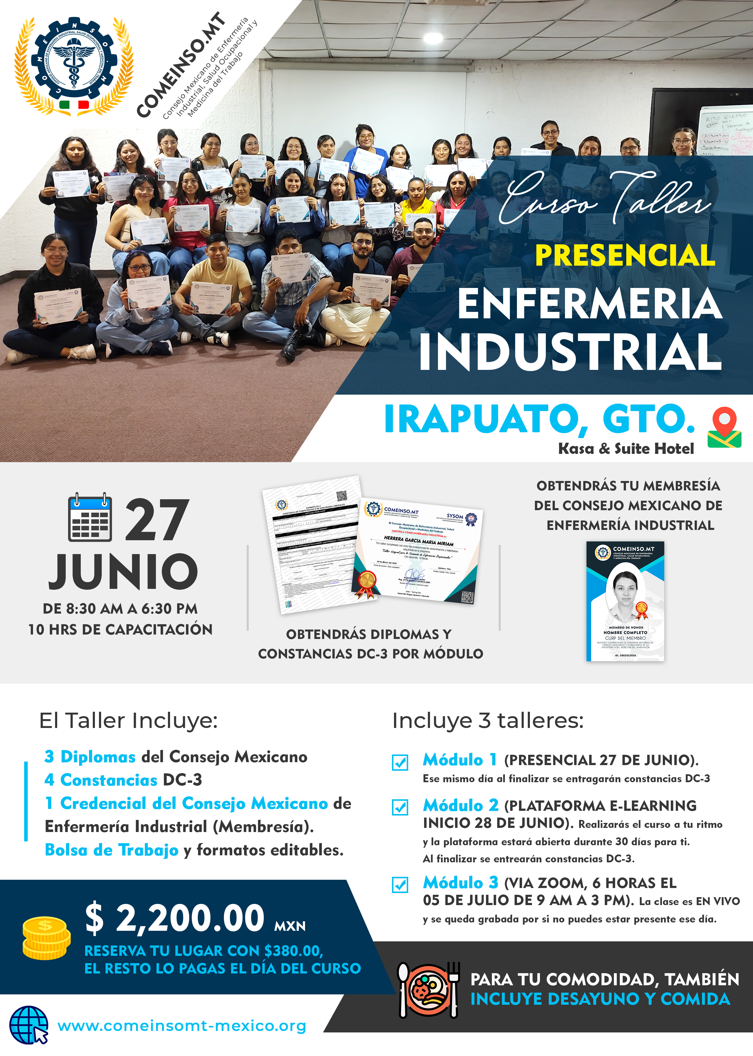 Informes curso enfermeria industrial irapuato 27 junio 2025
